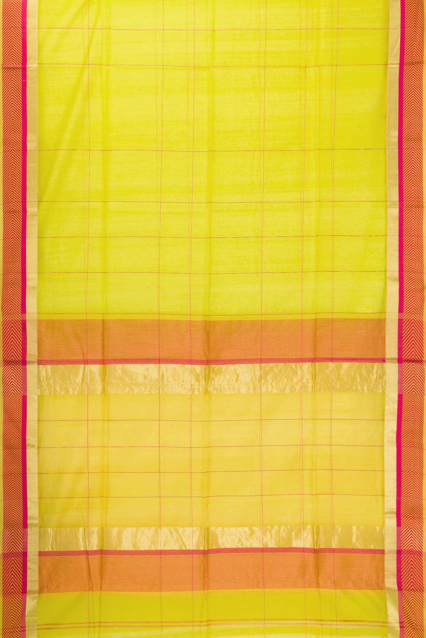 Parrot Green Dual Tone Blended Chanderi Silk Saree