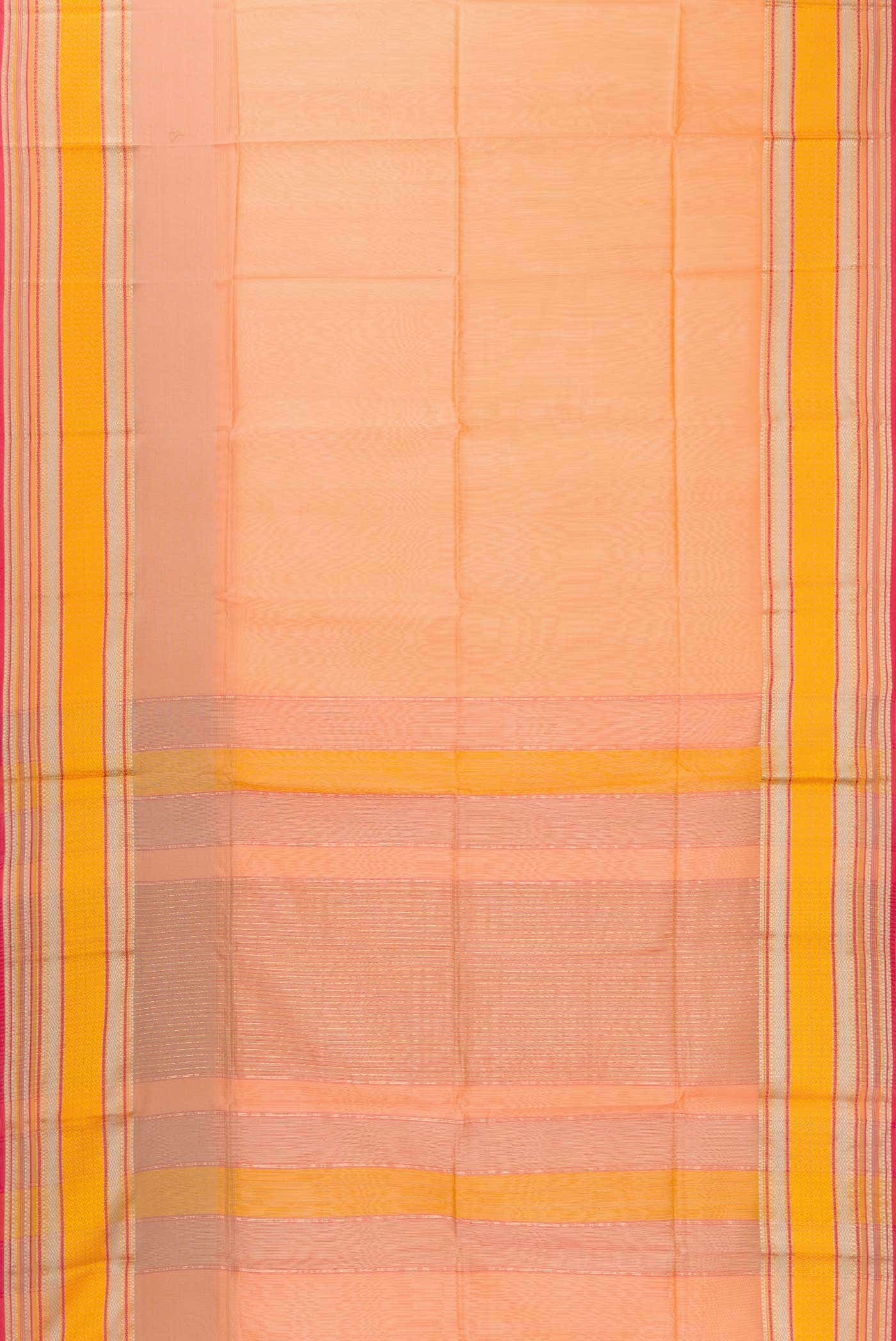 Peach Dual Tone Blended Chanderi Silk Cotton Saree