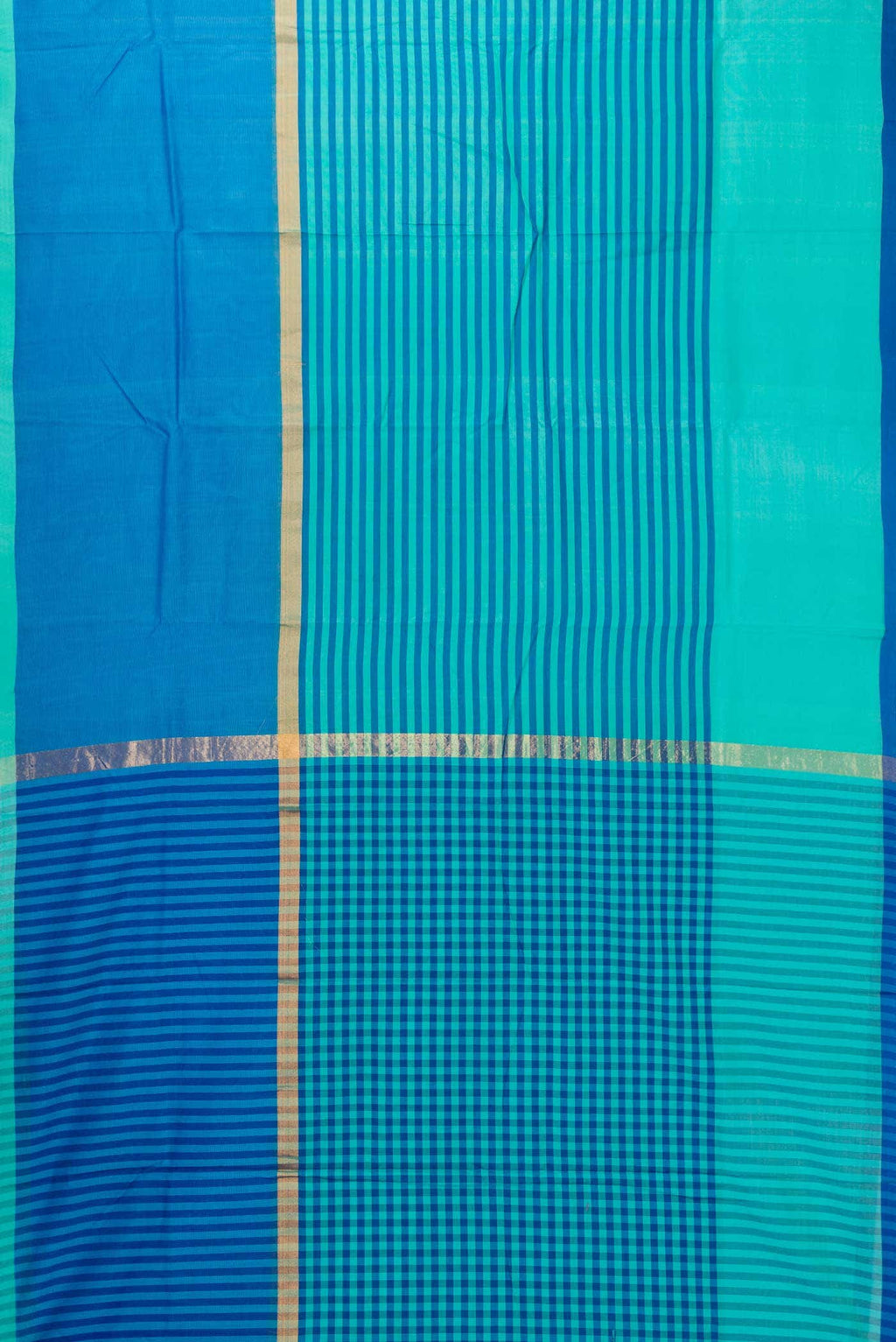 Light Green Dual Tone Blended Chanderi Silk Cotton Saree