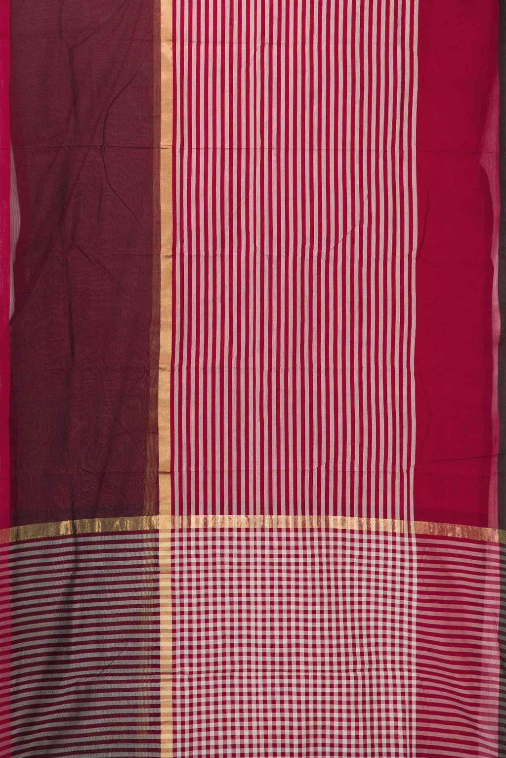 Maroon Blended Chanderi Silk Saree