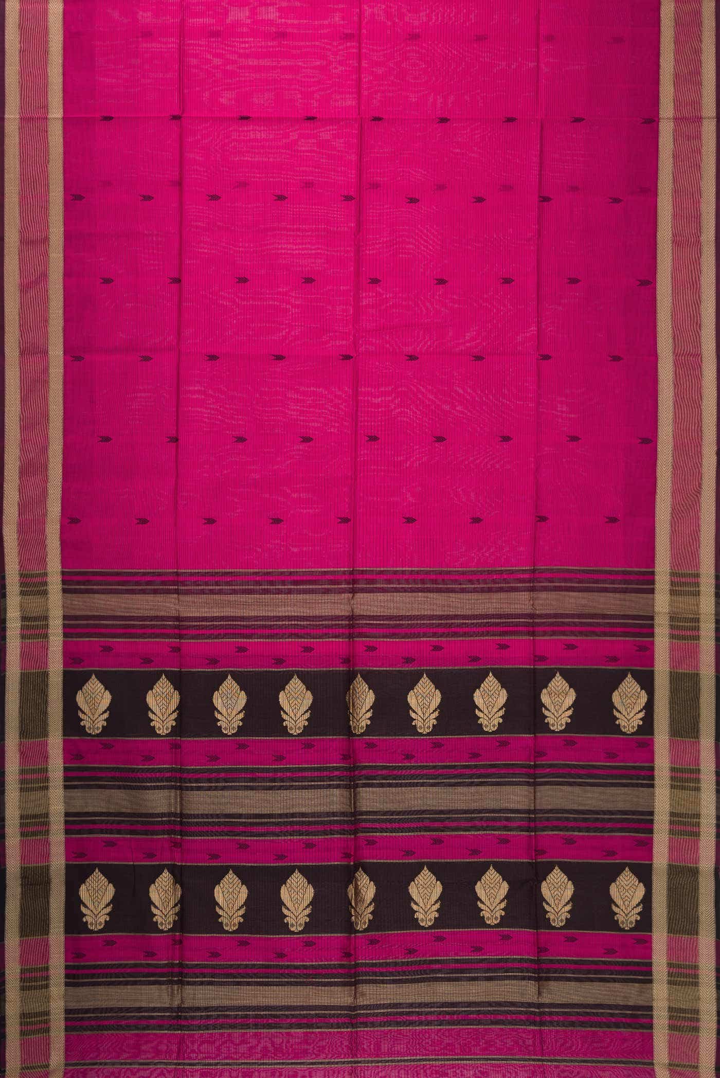 Pink Dual Tone Blended Chanderi Silk Saree