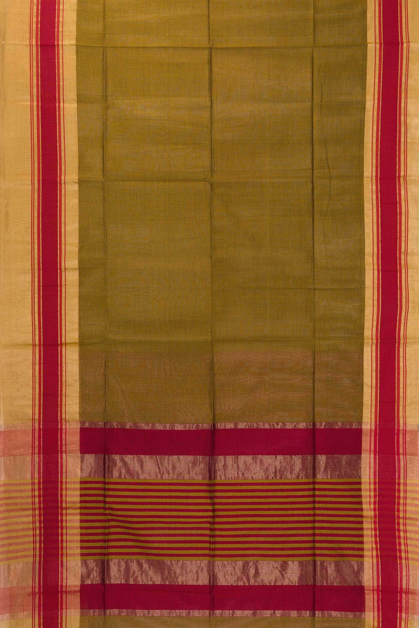Mehandi Green Dual Tone Blended Chanderi Silk Saree