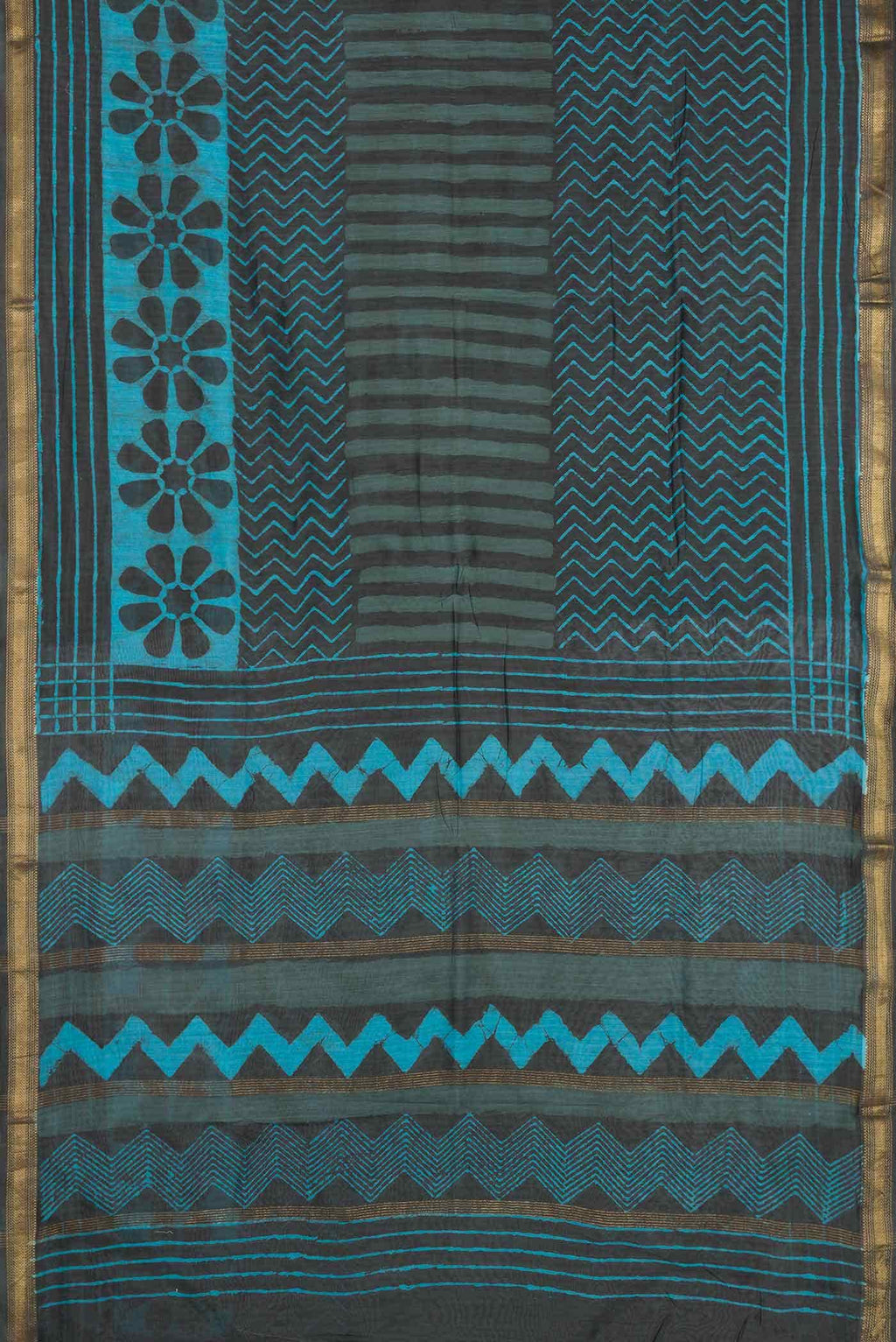 Grey Dual Tone Blended Chanderi Silk Saree