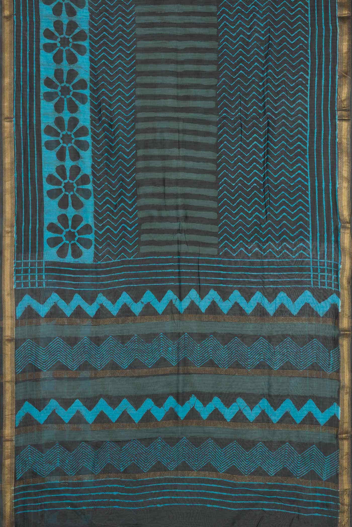 Grey Dual Tone Blended Chanderi Silk Saree
