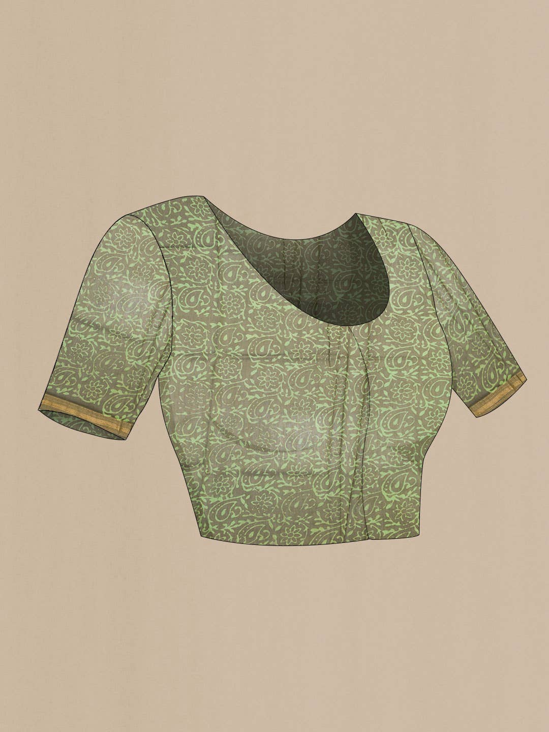 Green Dual Tone Blended Chanderi Silk Saree