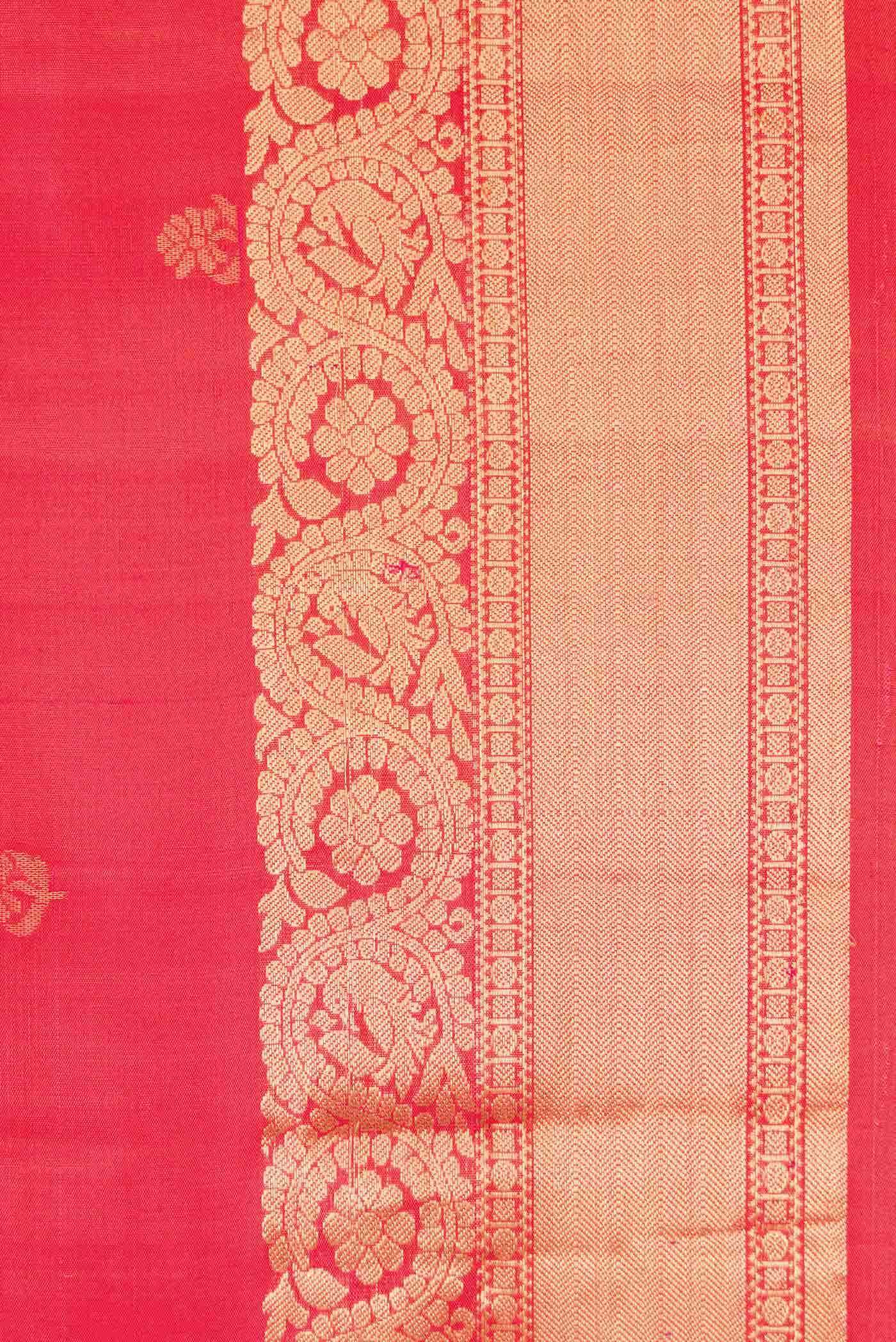 Red Dual Tone Soft Silk Saree