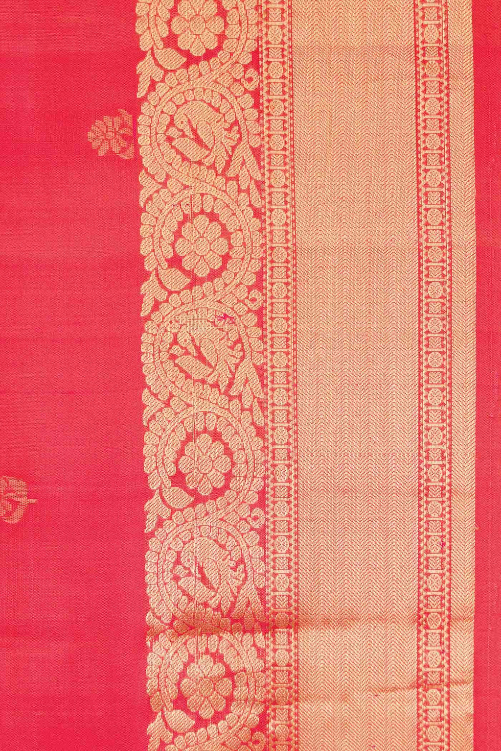 Red Dual Tone Soft Silk Saree