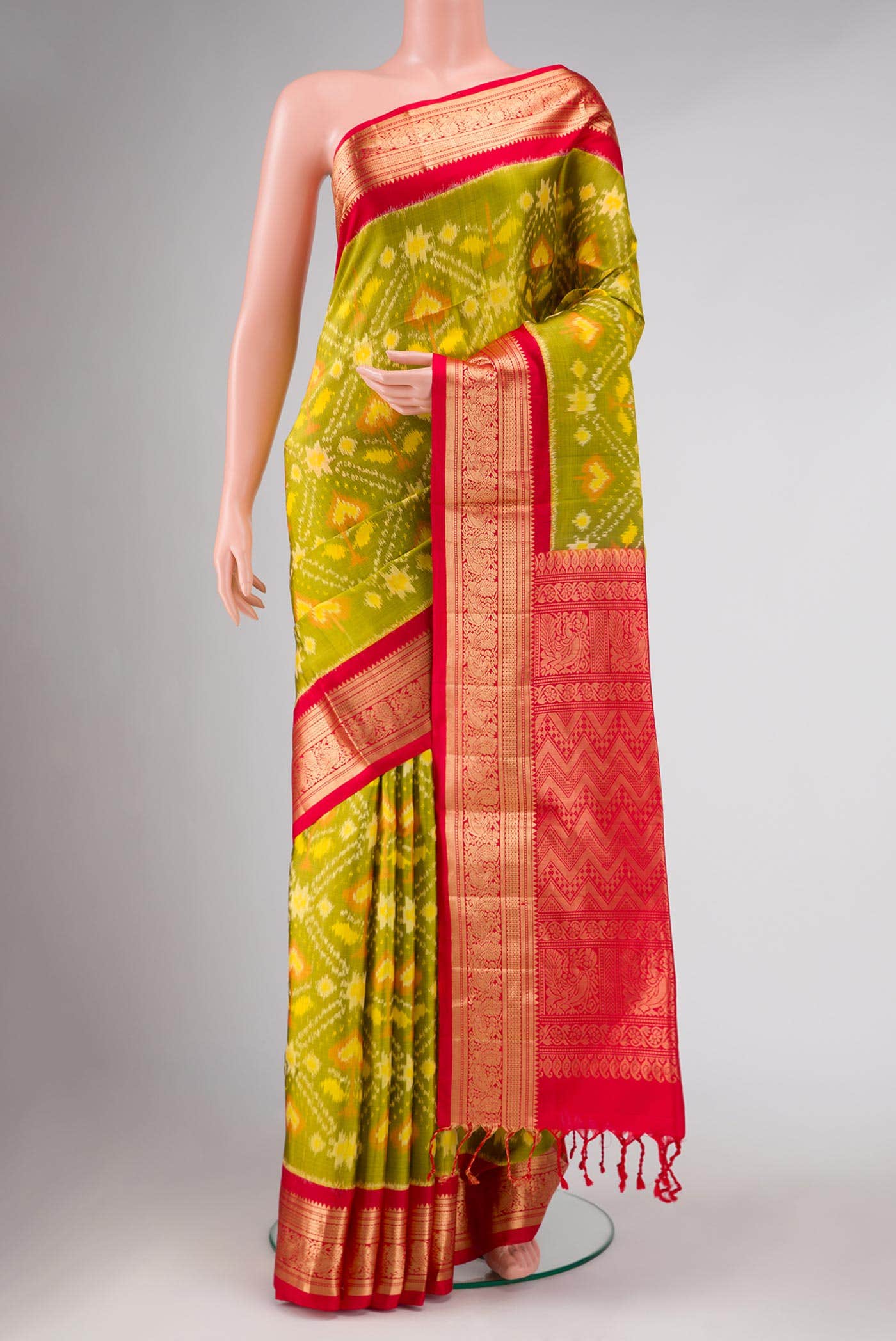 Mehandi Green Soft Silk Saree