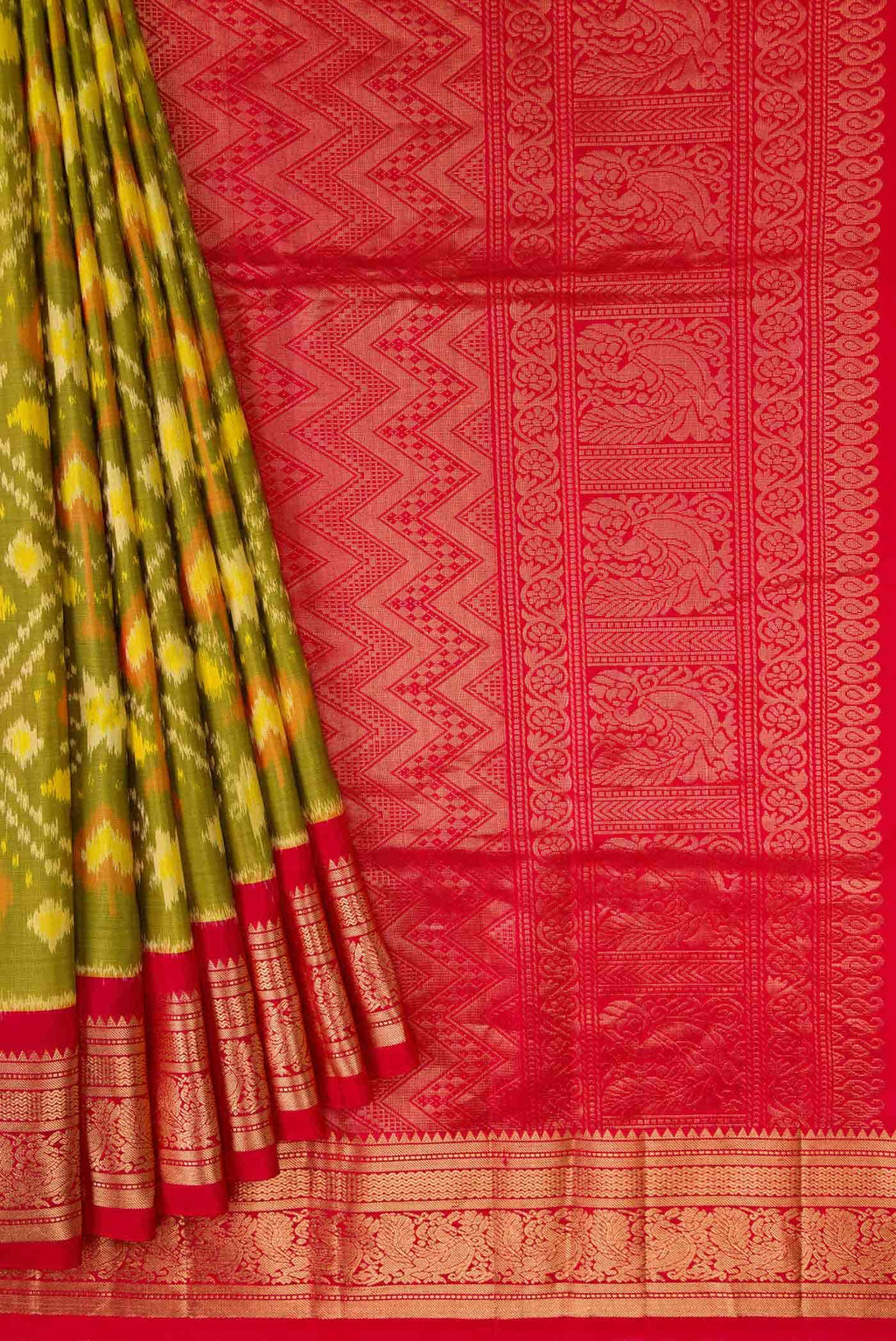 Mehandi Green Soft Silk Saree