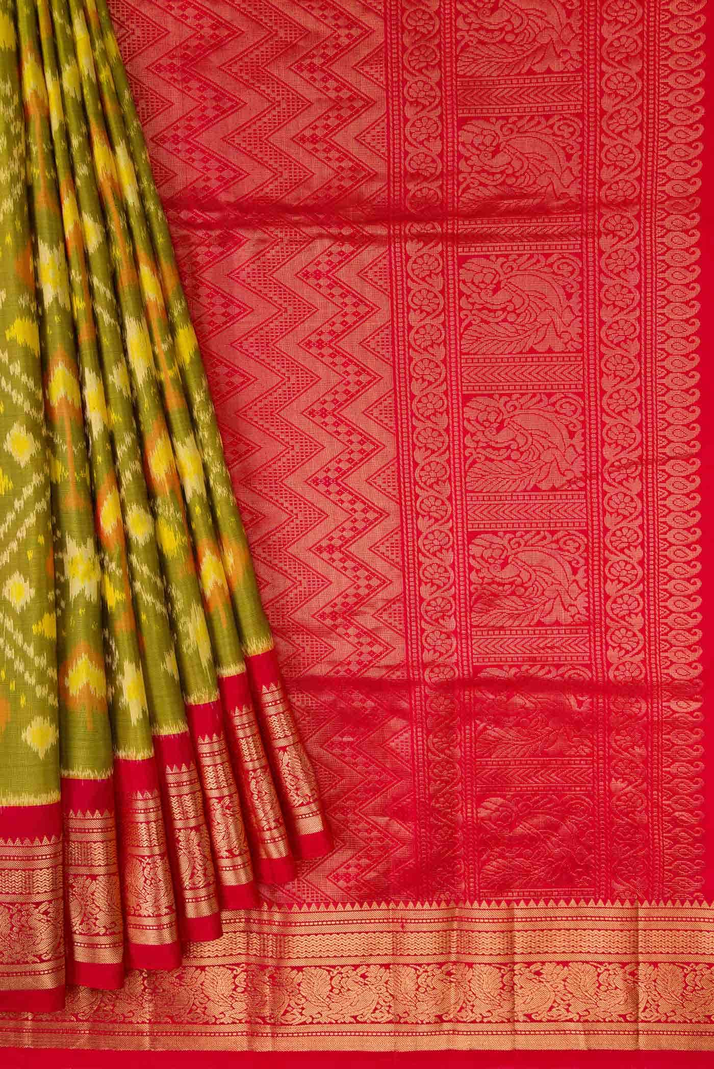 Mehandi Green Soft Silk Saree