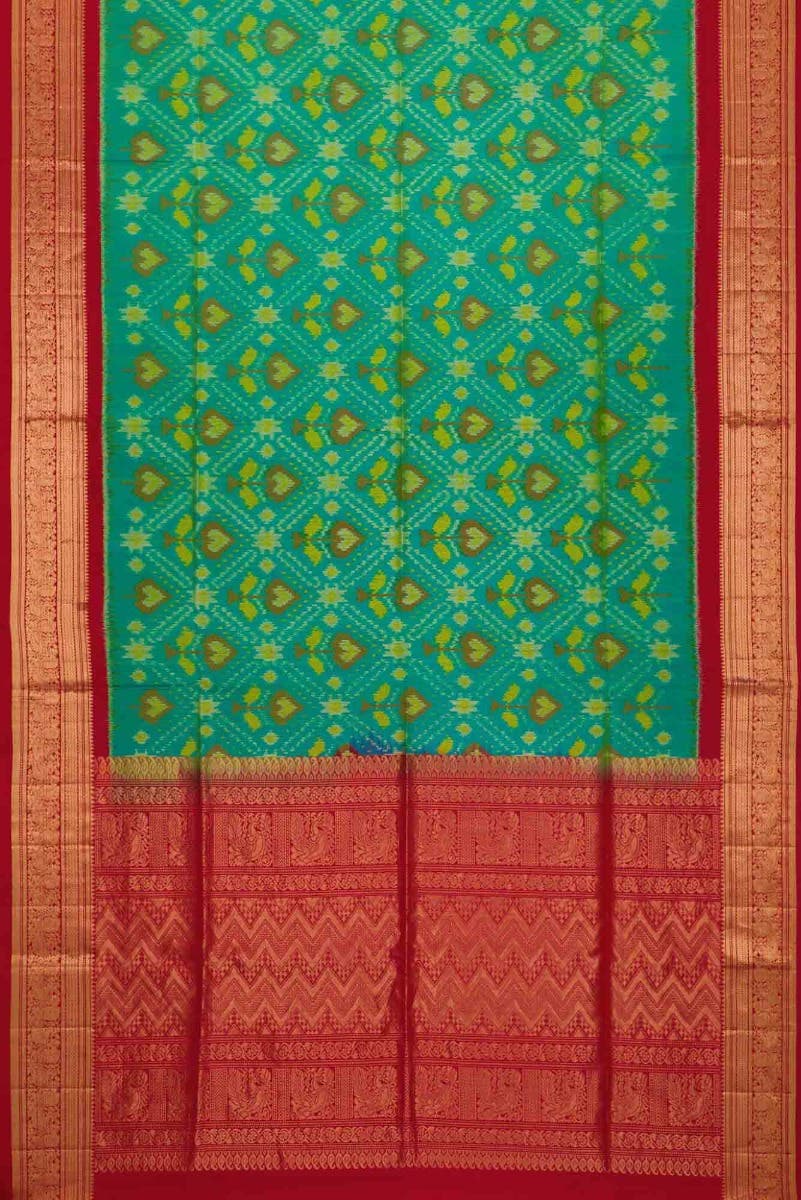 Green Dual Tone Soft Silk Saree