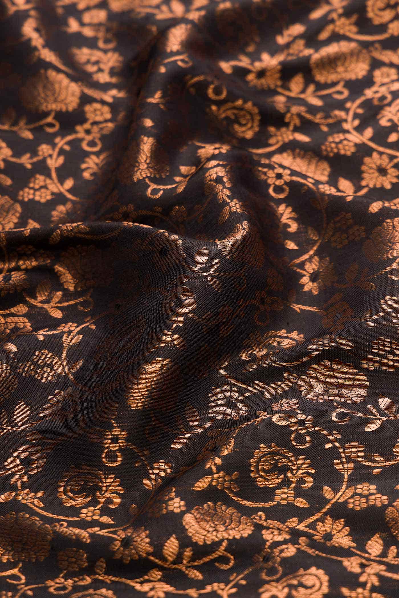 Coffee Brown Kanchipuram Silk Saree