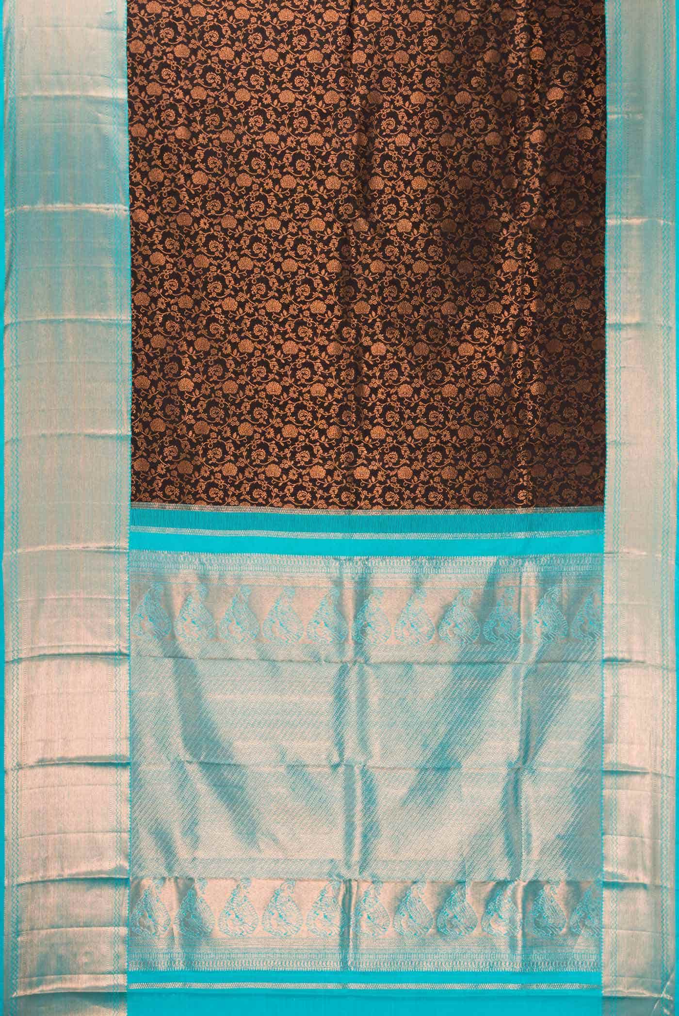 Coffee Brown Kanchipuram Silk Saree