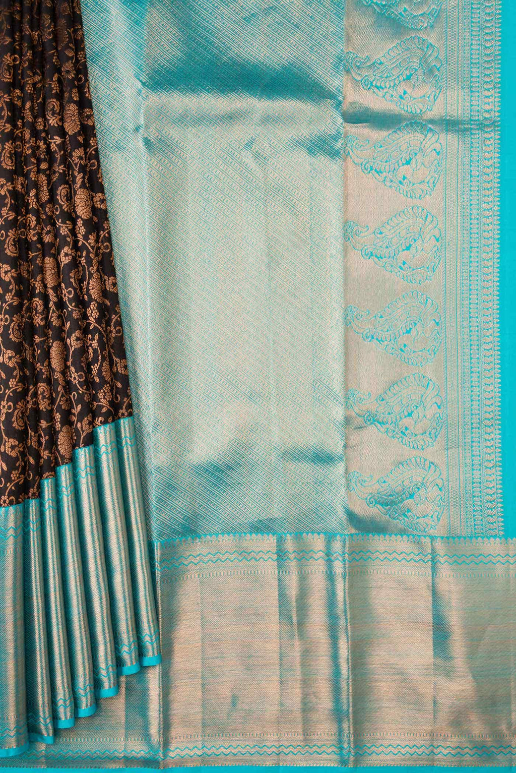Coffee Brown Kanchipuram Silk Saree