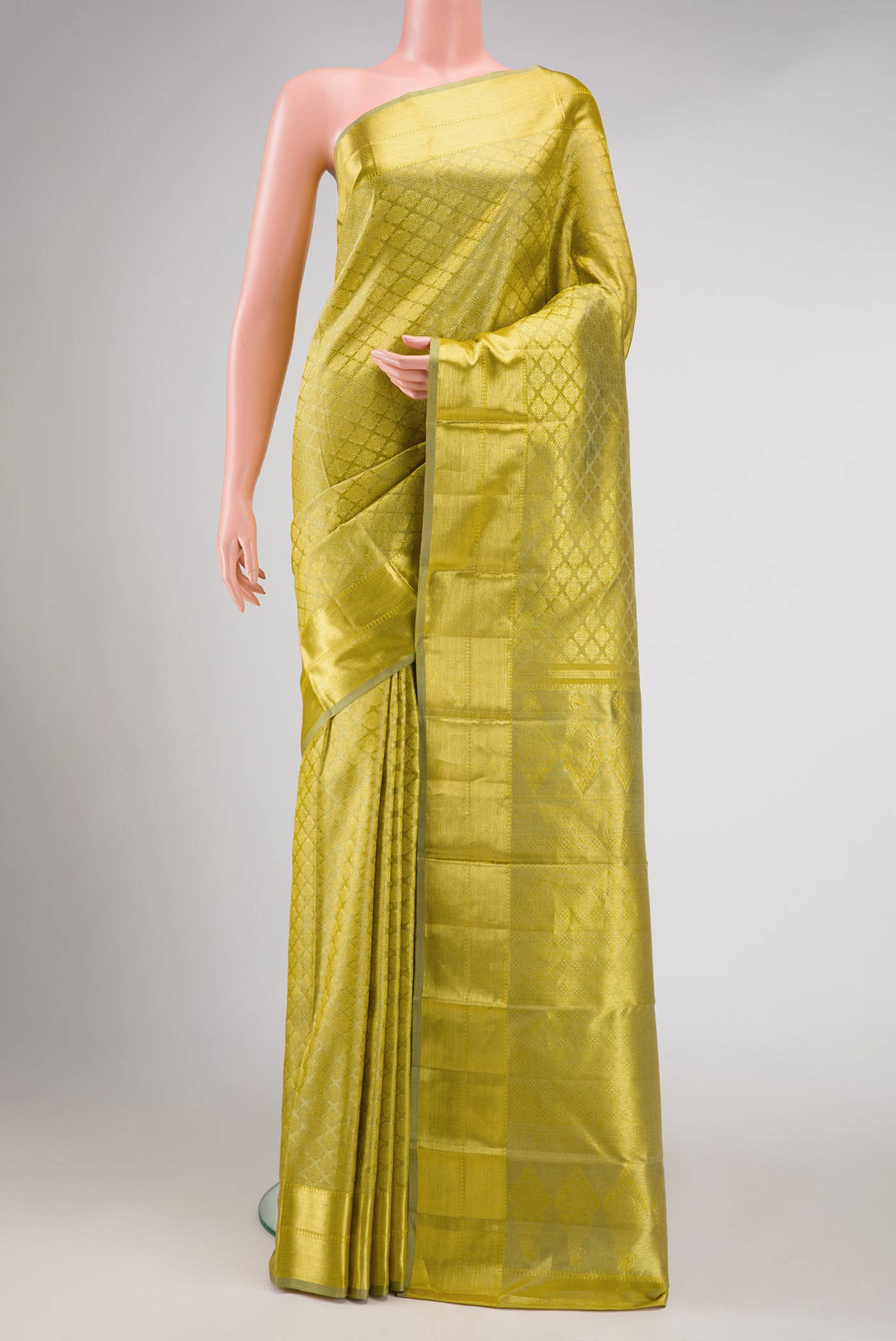 Gold Kanchipuram Silk Saree