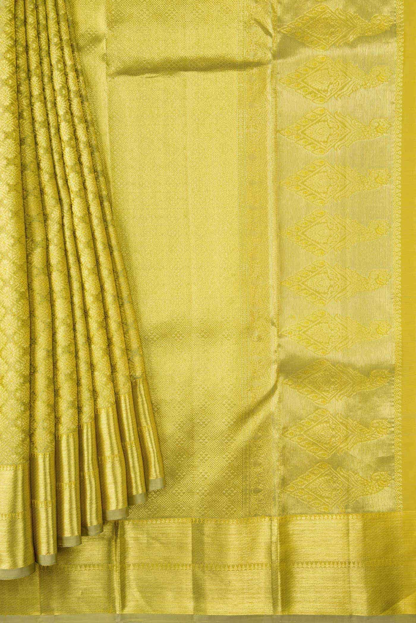 Gold Kanchipuram Silk Saree