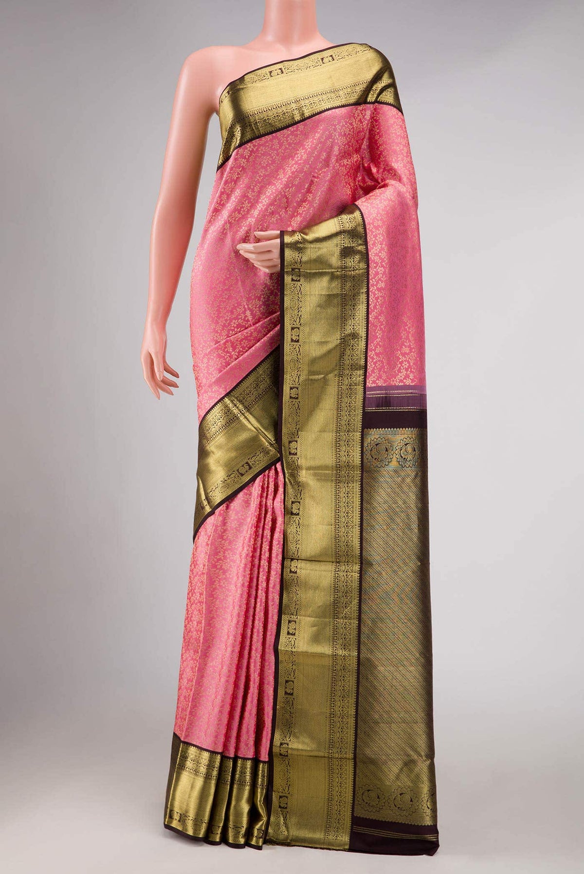 Pink Kanjivaram Silk Saree