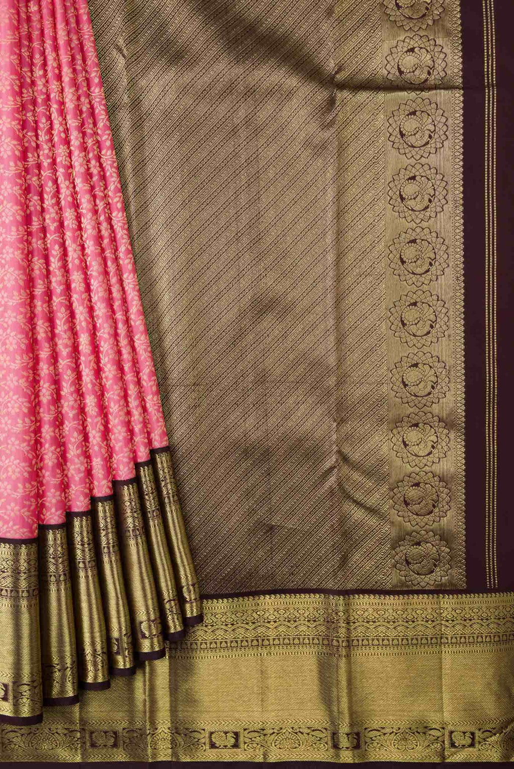 Pink Kanchipuram Silk Saree