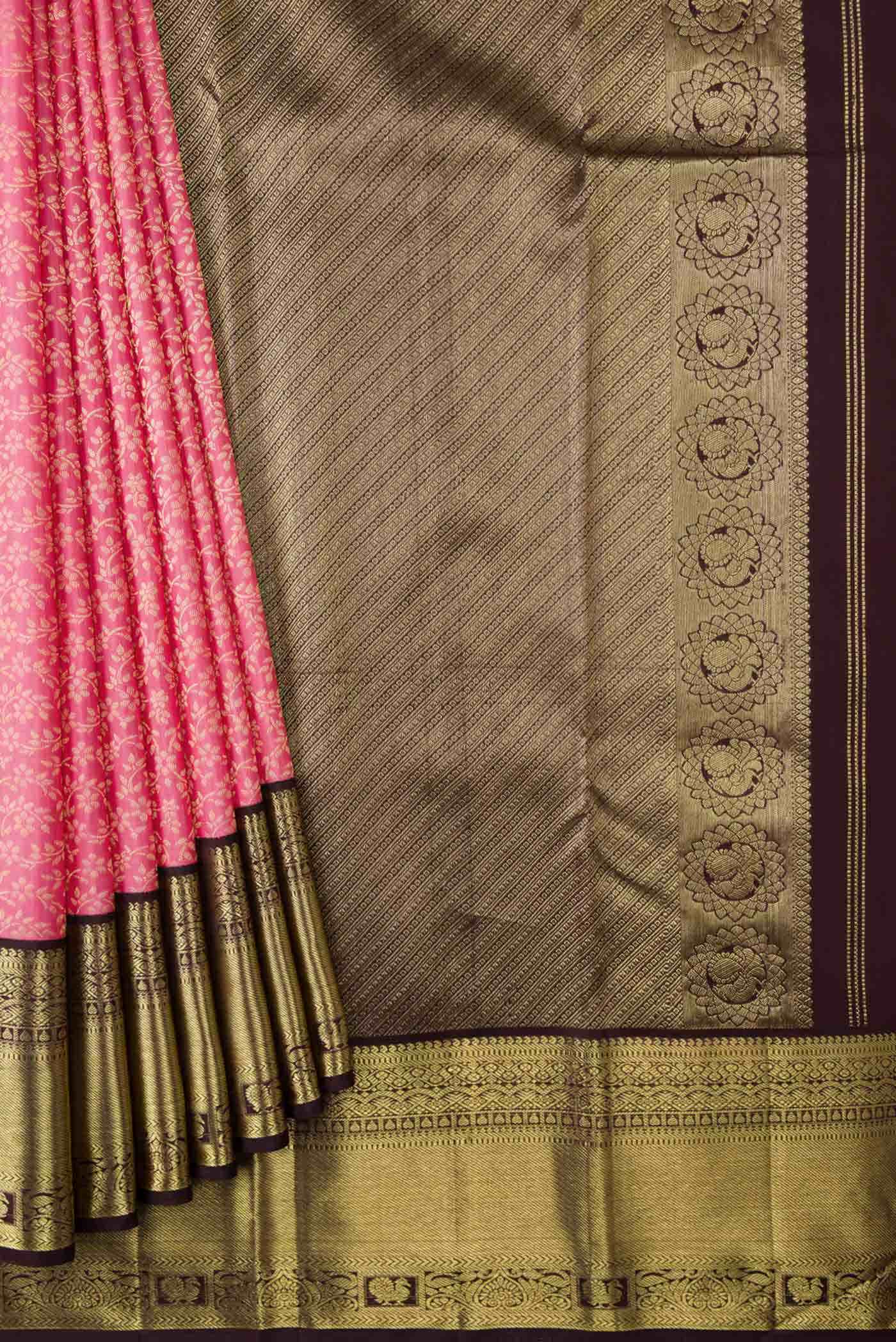 Pink Kanchipuram Silk Saree