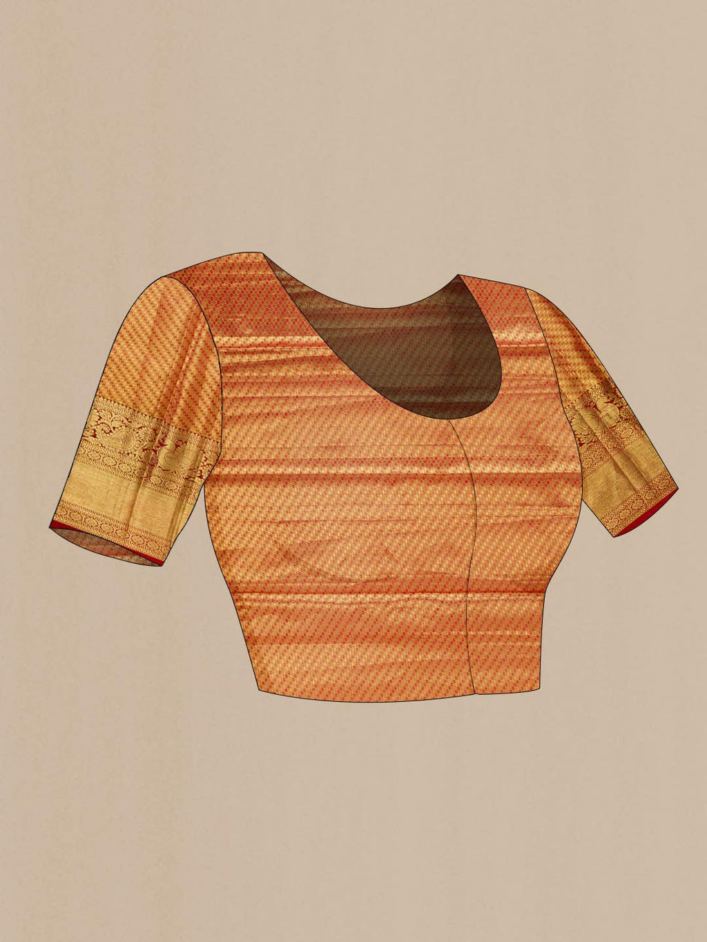 Gold Kanchipuram Tissue Silk Saree