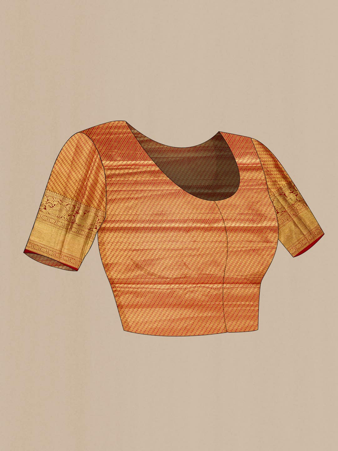 Gold Kanchipuram Tissue Silk Saree