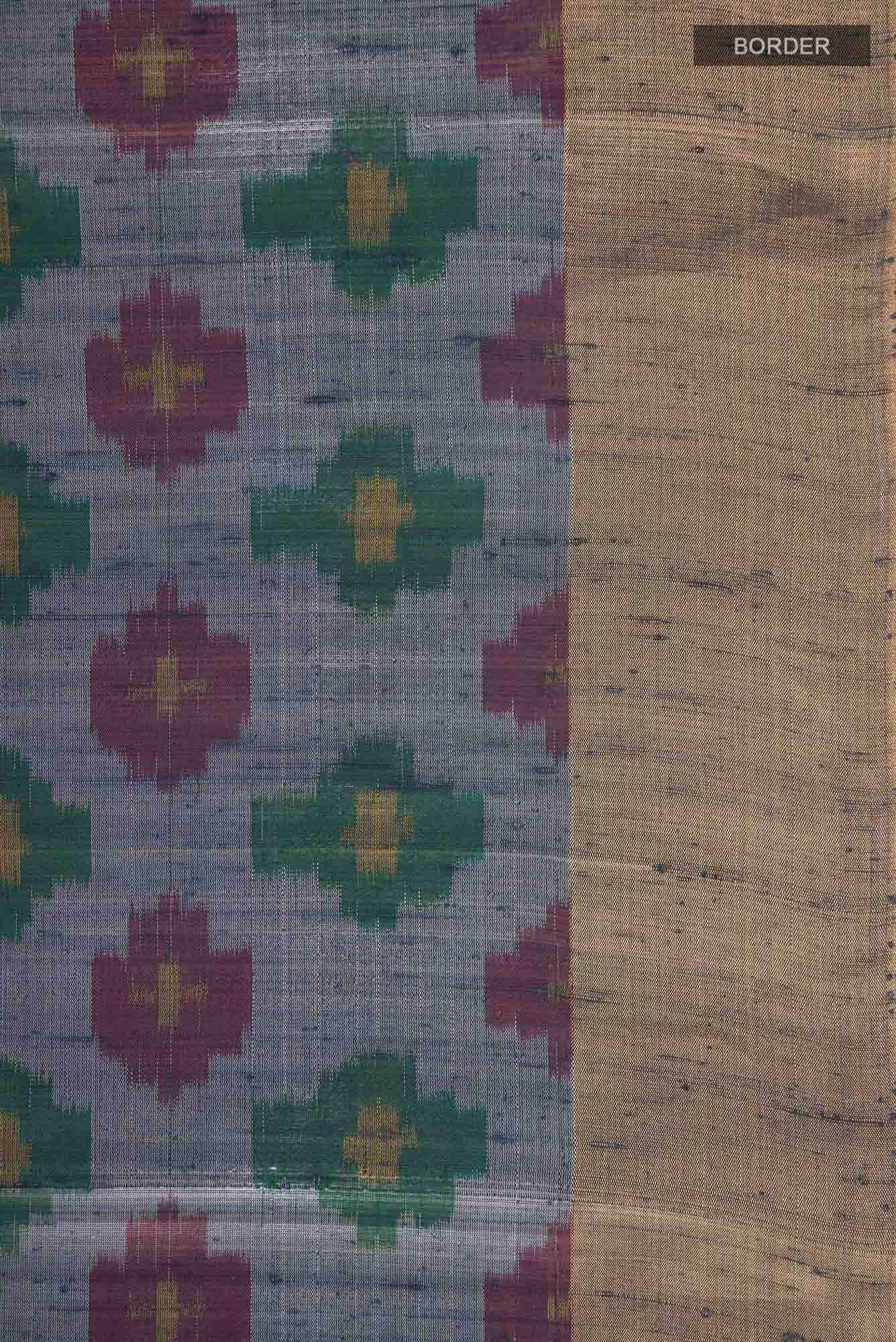 Grey Raw Silk Saree