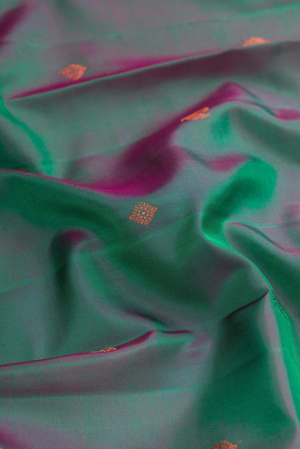 Green Dual Tone Kanchipuram Silk Saree