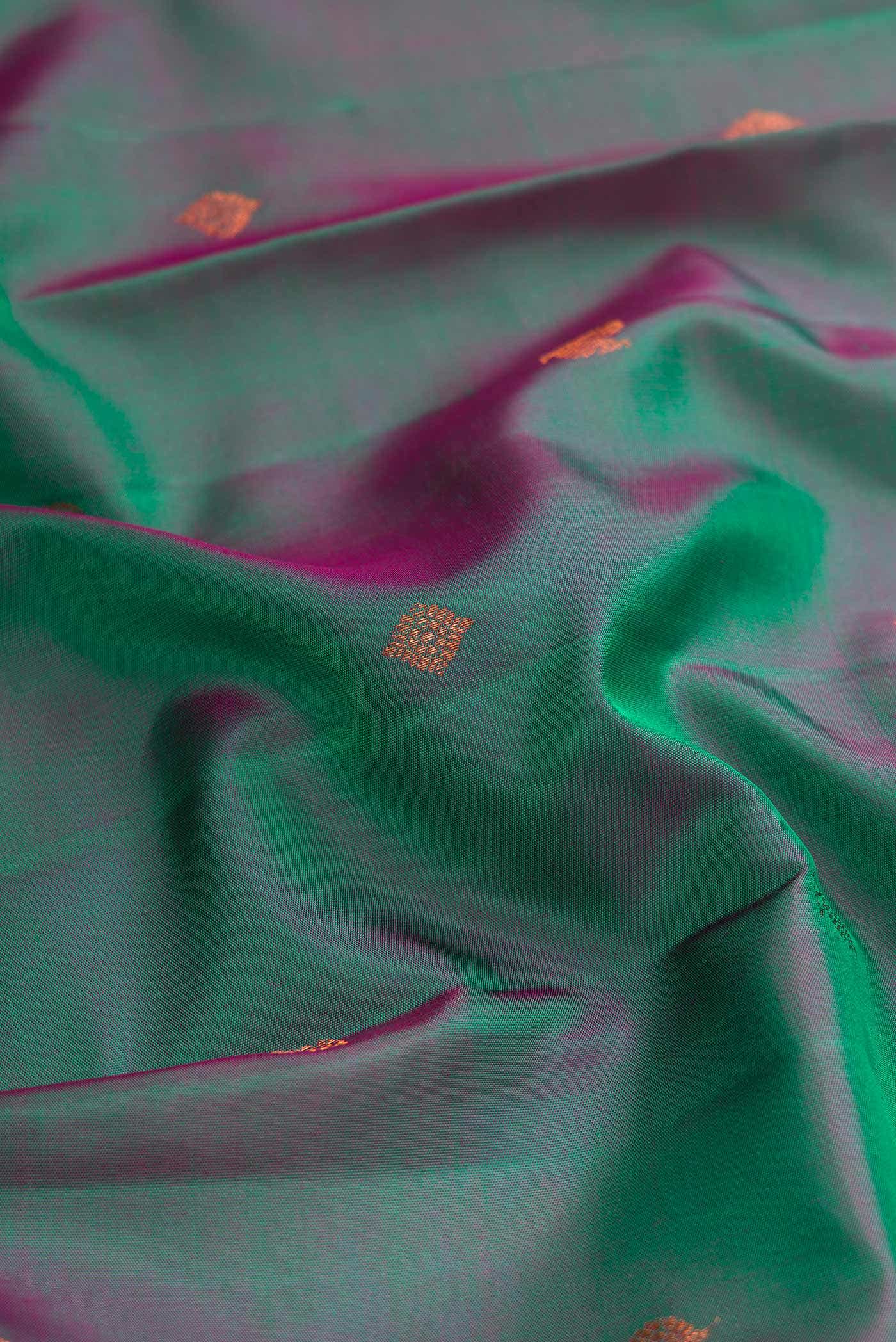 Green Dual Tone Kanchipuram Silk Saree