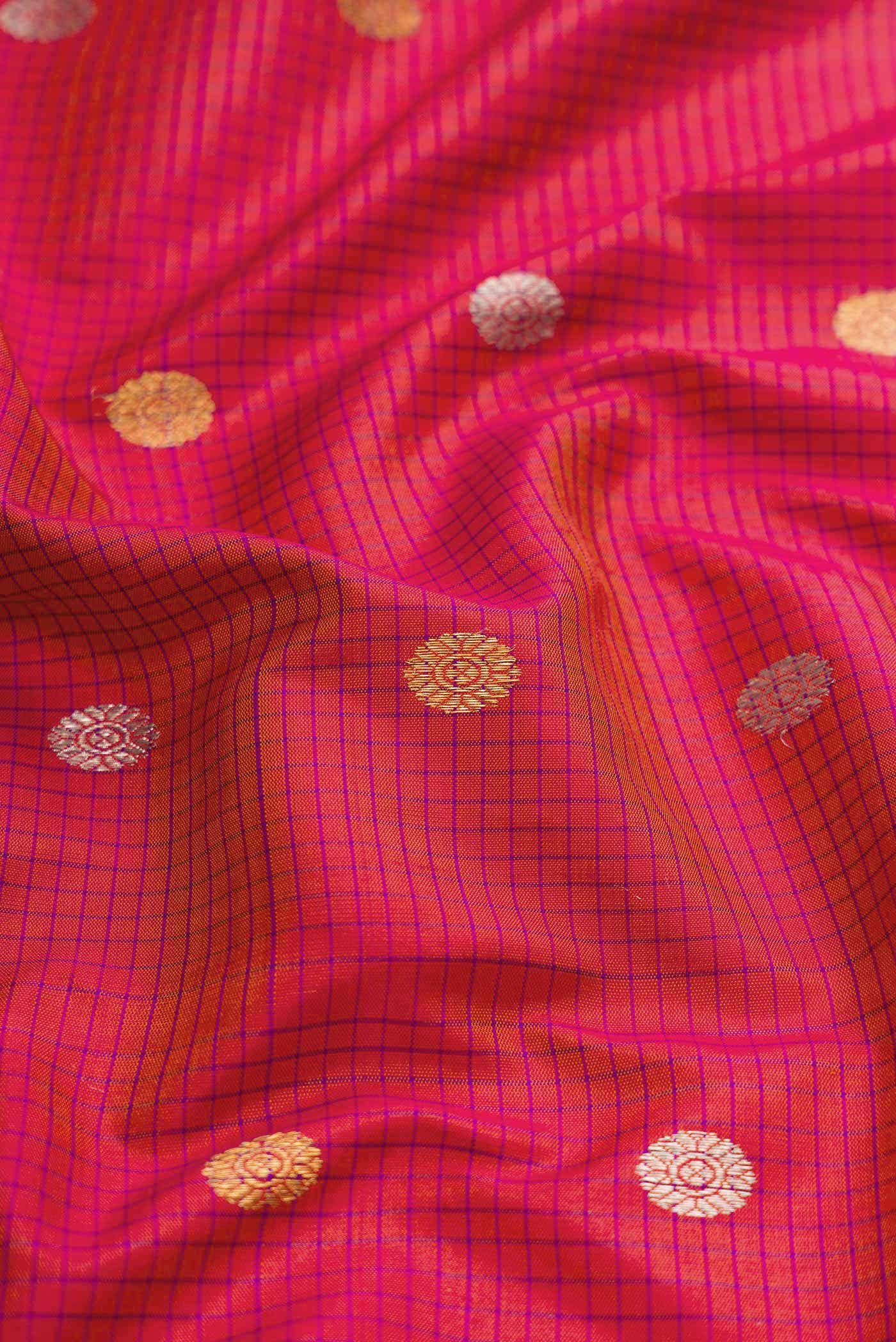 Rani Pink Dual Tone Gadwal Silk Saree