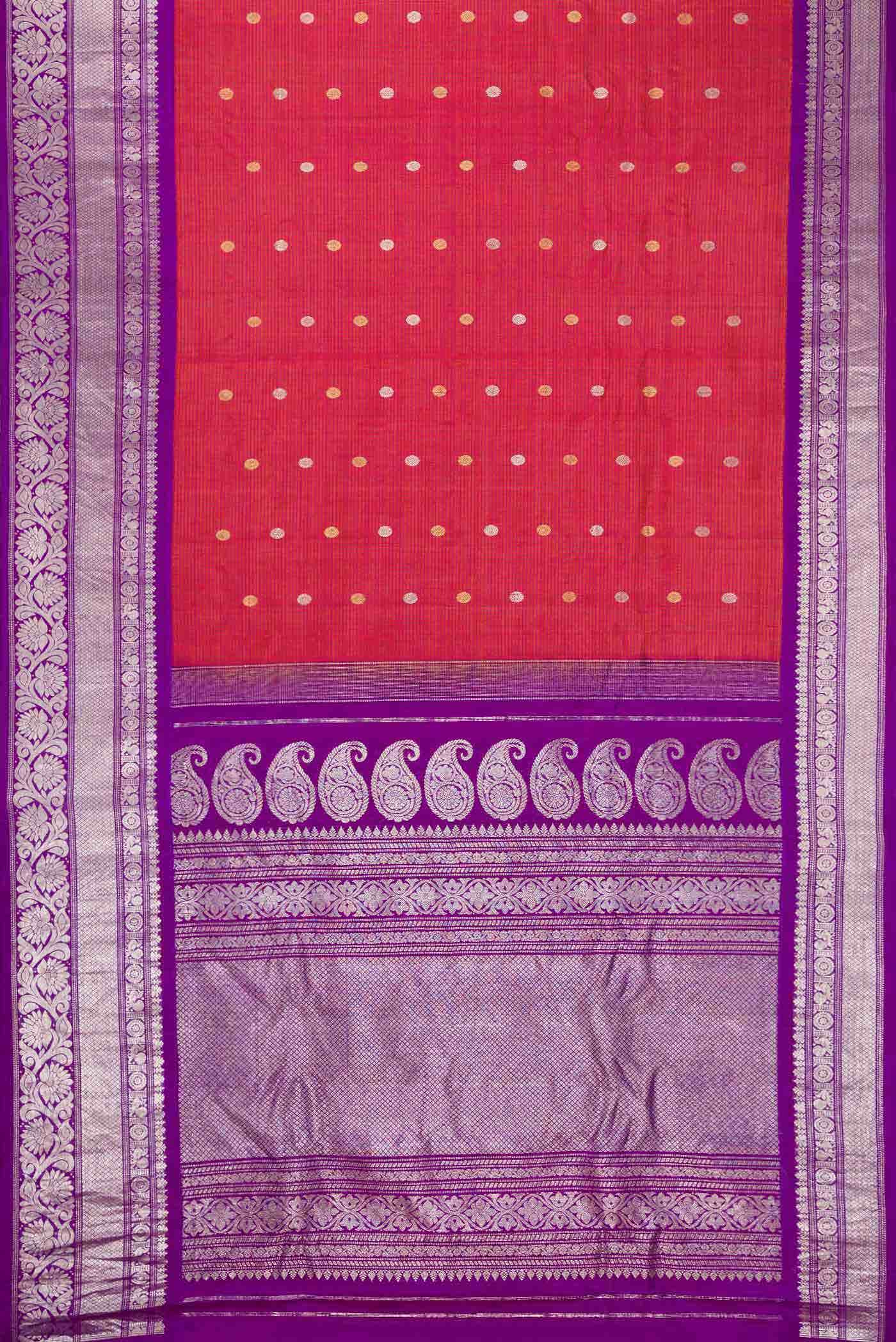 Rani Pink Dual Tone Gadwal Silk Saree