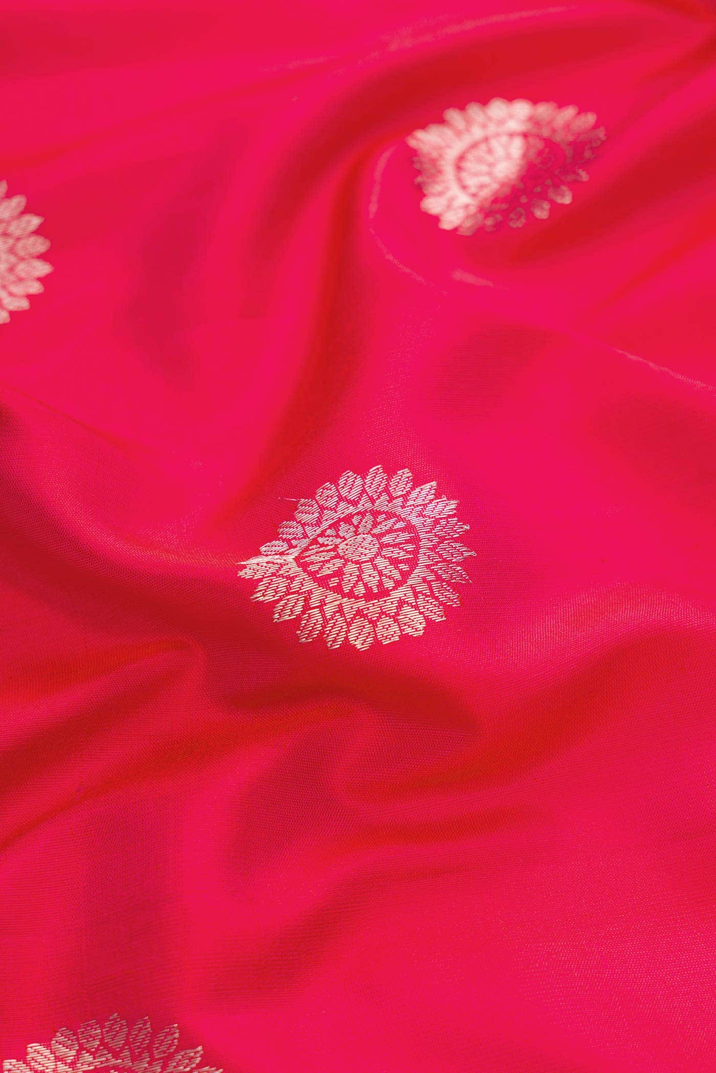 Dark Pink Dual Tone Gadwal Silk Saree
