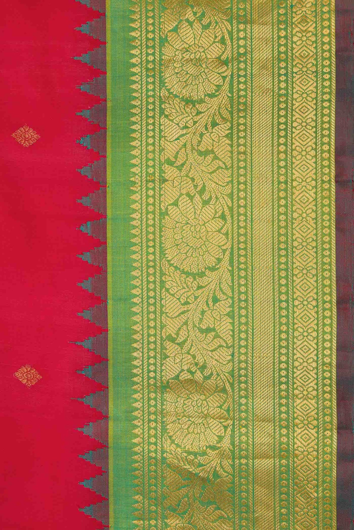 Maroon Gadwal Silk Saree