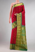 Maroon Gadwal Silk Saree