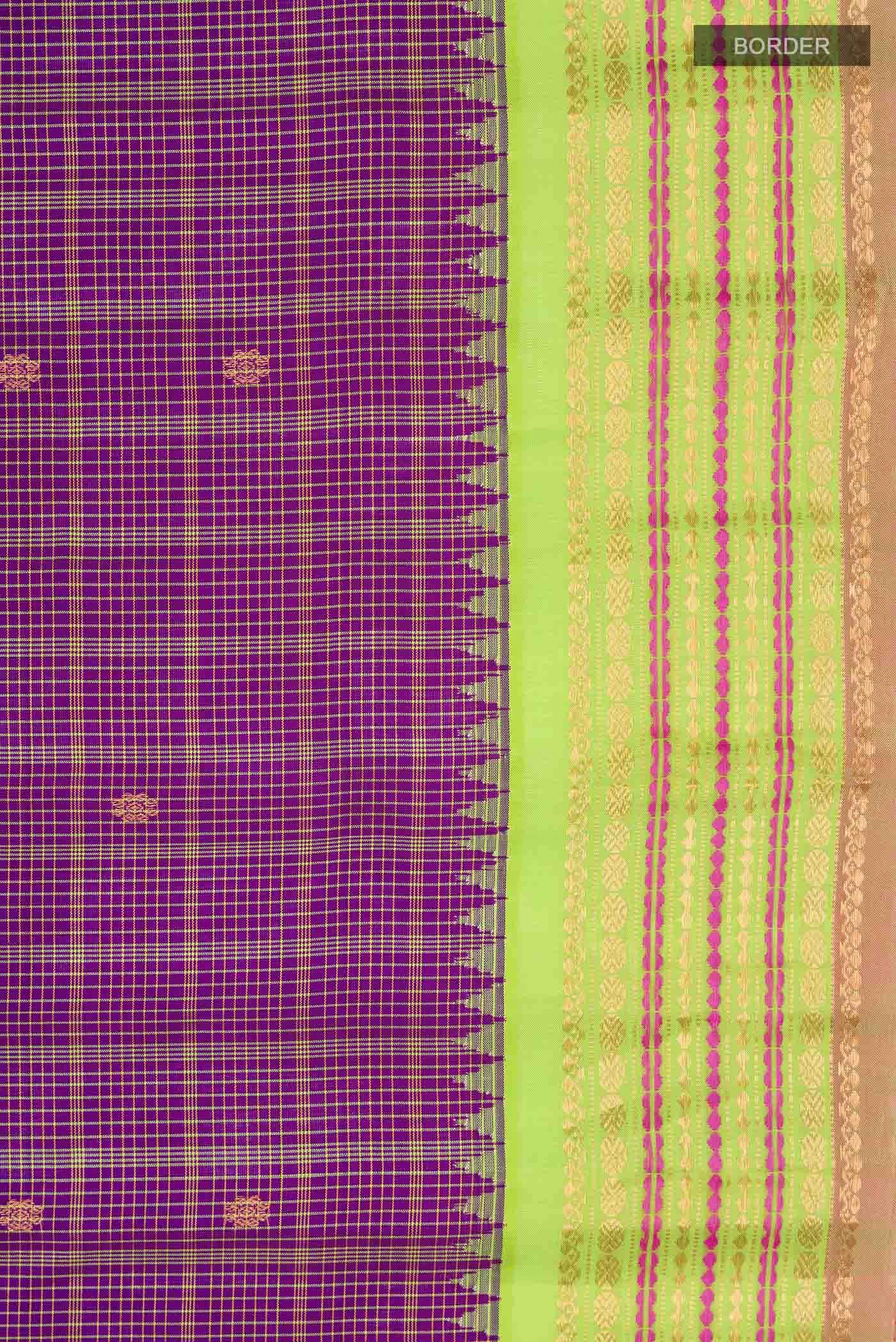 Purple Gadwal Silk Saree