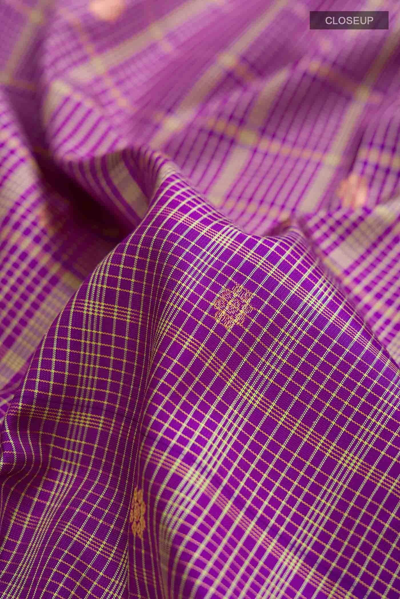 Purple Gadwal Silk Saree