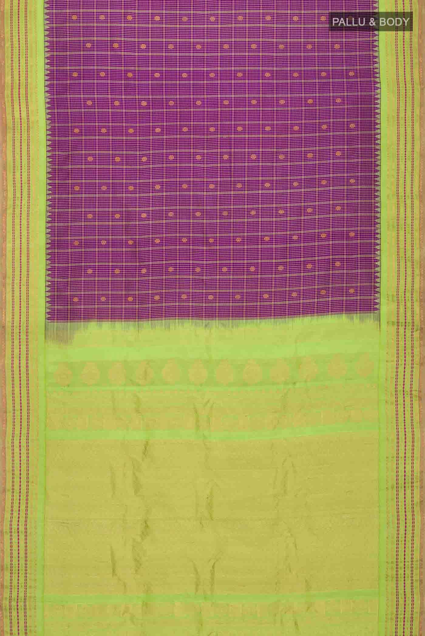 Purple Gadwal Silk Saree