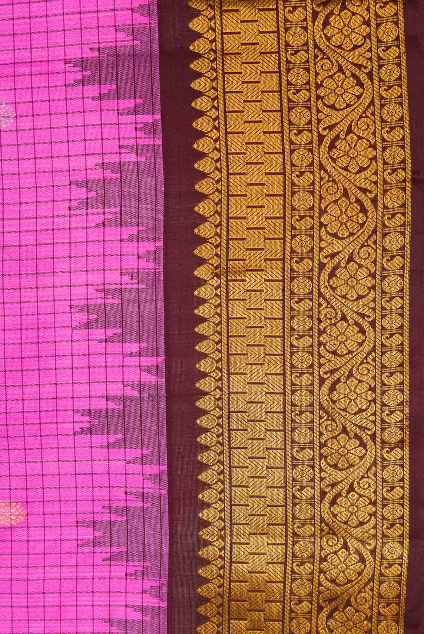 Pink Gadwal Silk Saree
