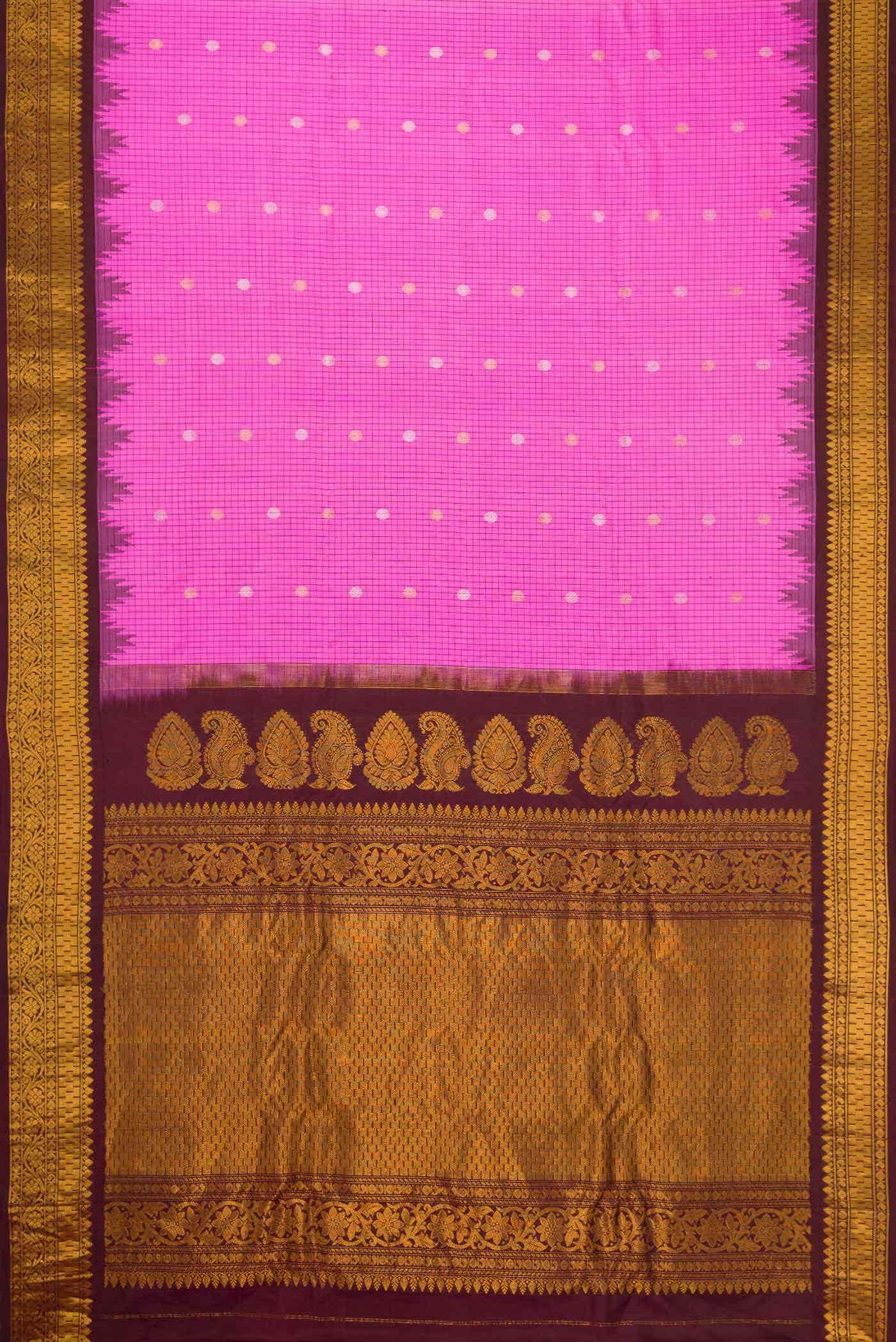 Pink Gadwal Silk Saree