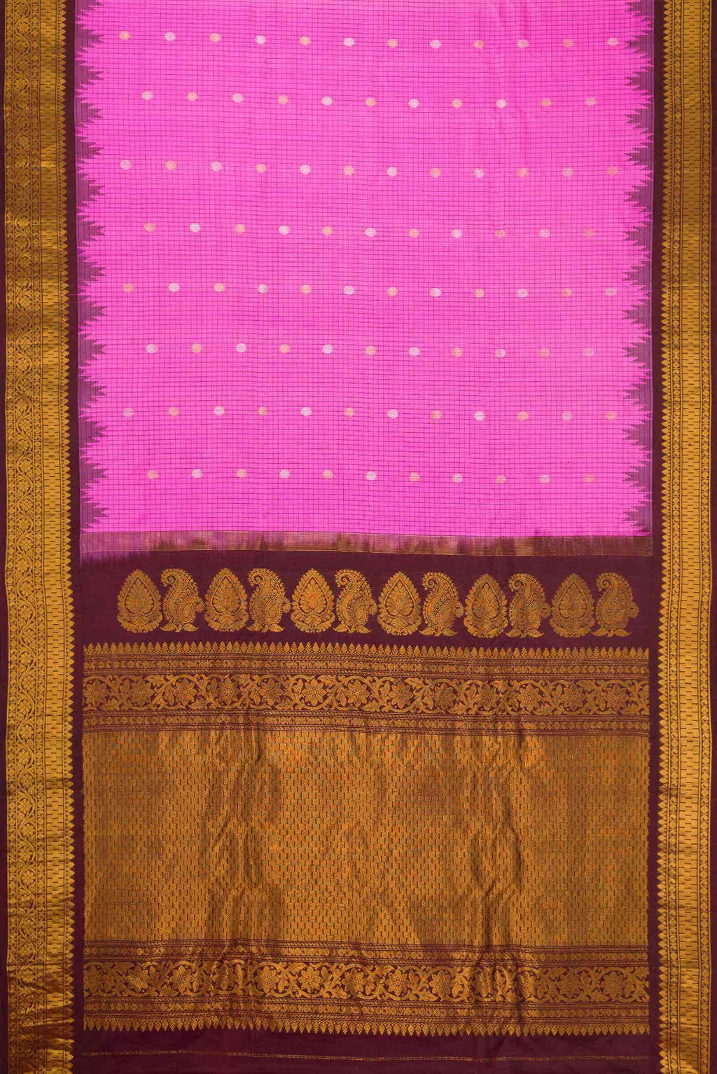 Pink Gadwal Silk Saree