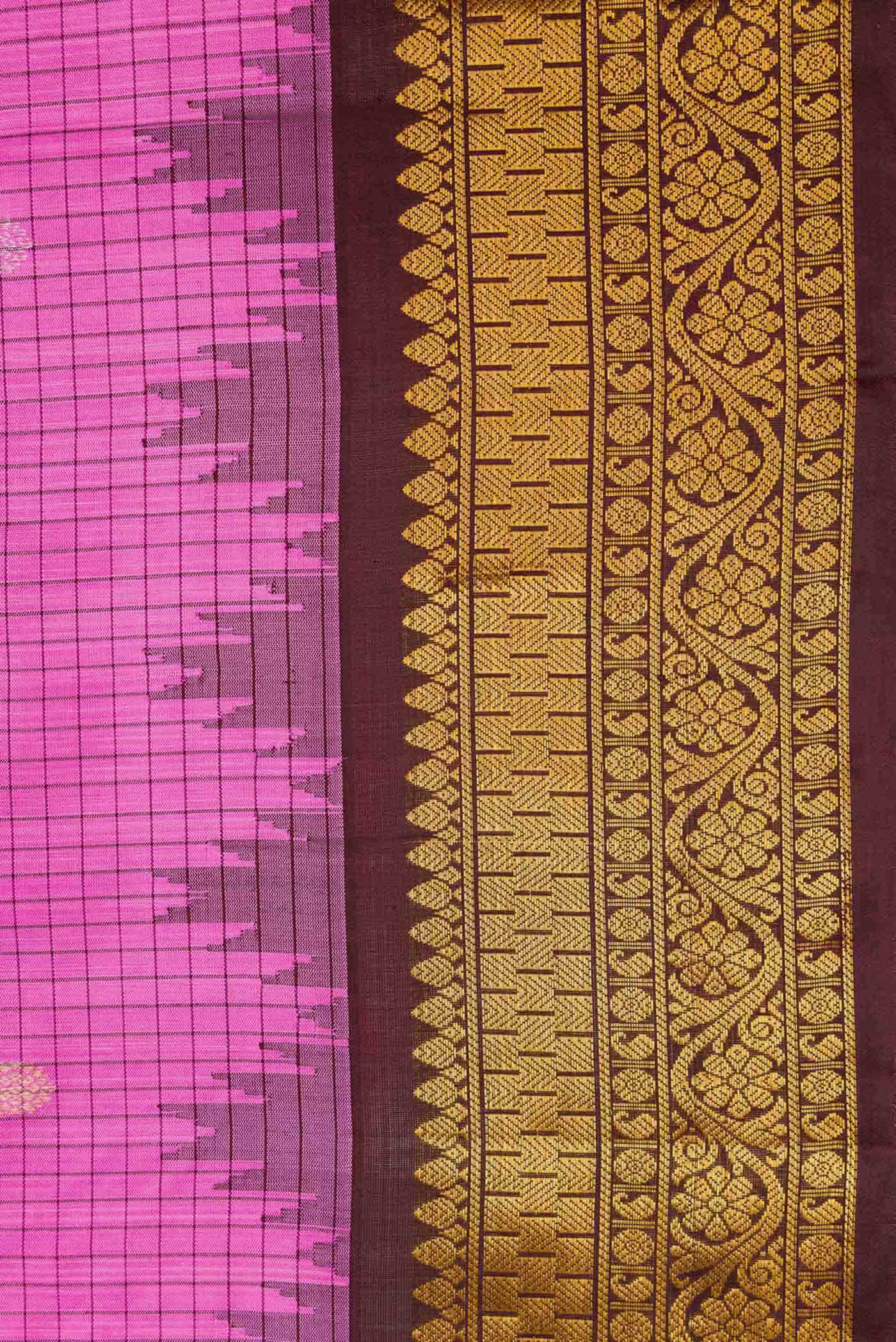 Pink Gadwal Silk Saree