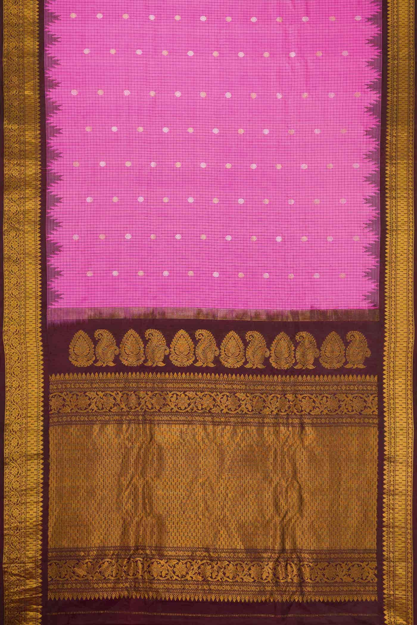 Pink Gadwal Silk Saree