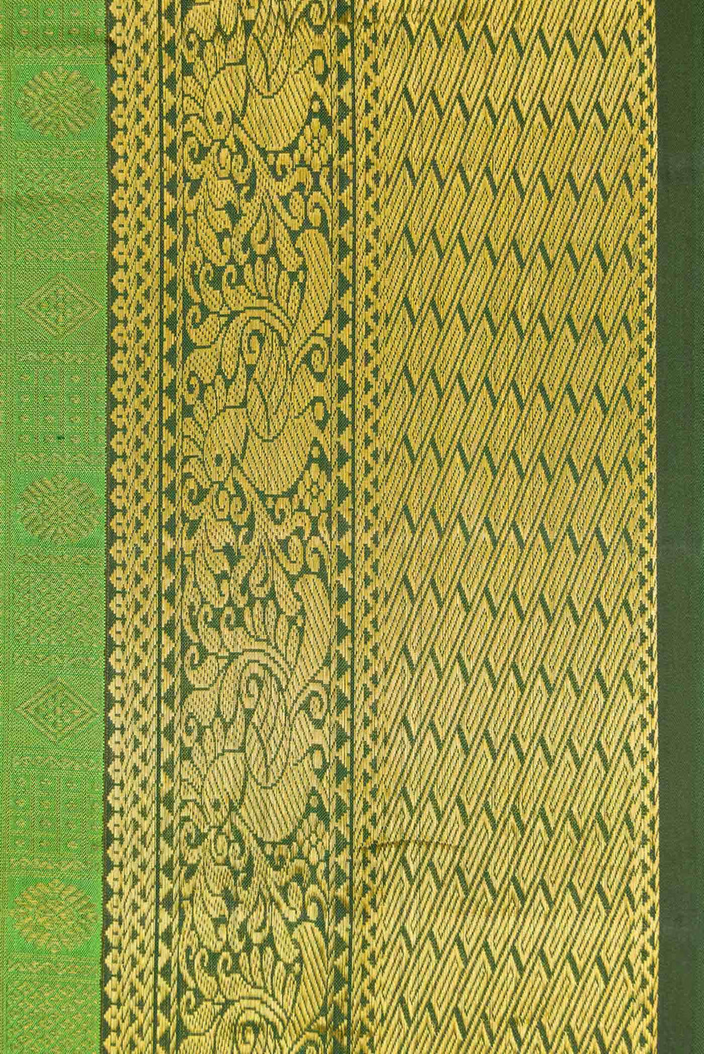 Green Dual Tone Kanchipuram Silk Saree