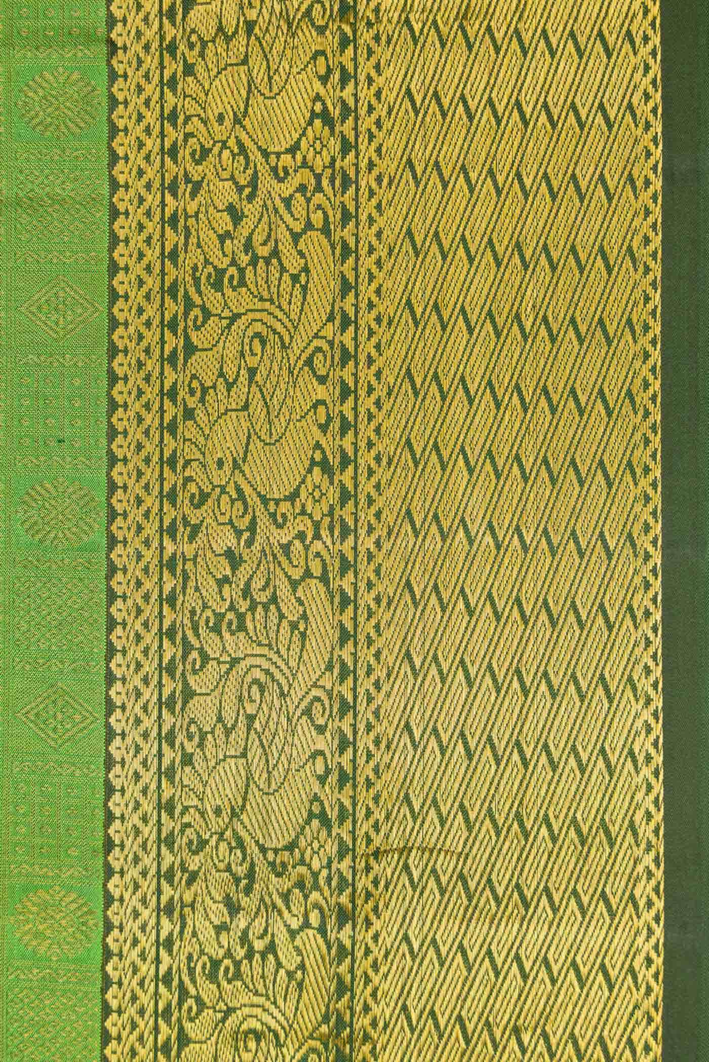 Green Dual Tone Kanchipuram Silk Saree