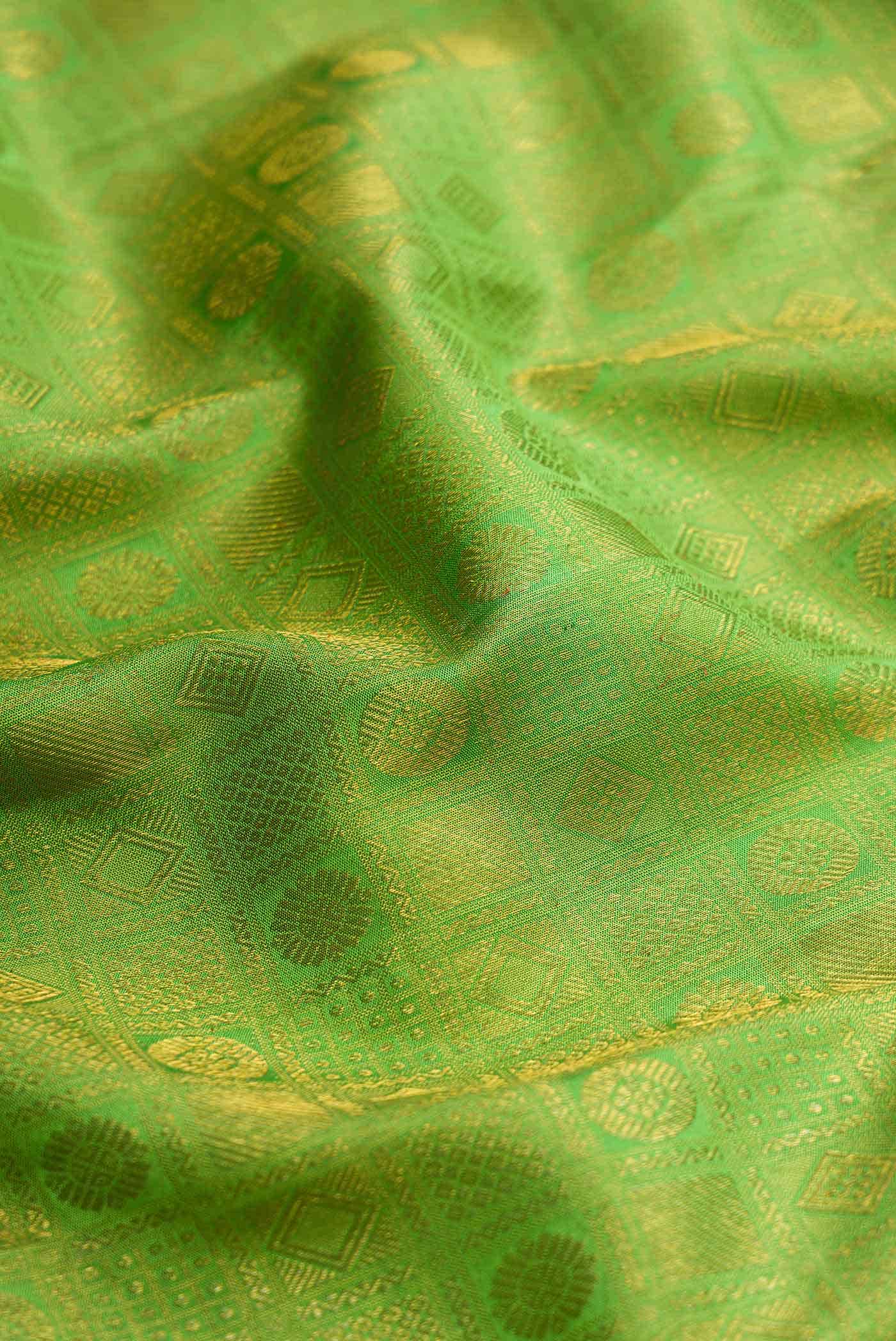 Green Dual Tone Kanchipuram Silk Saree