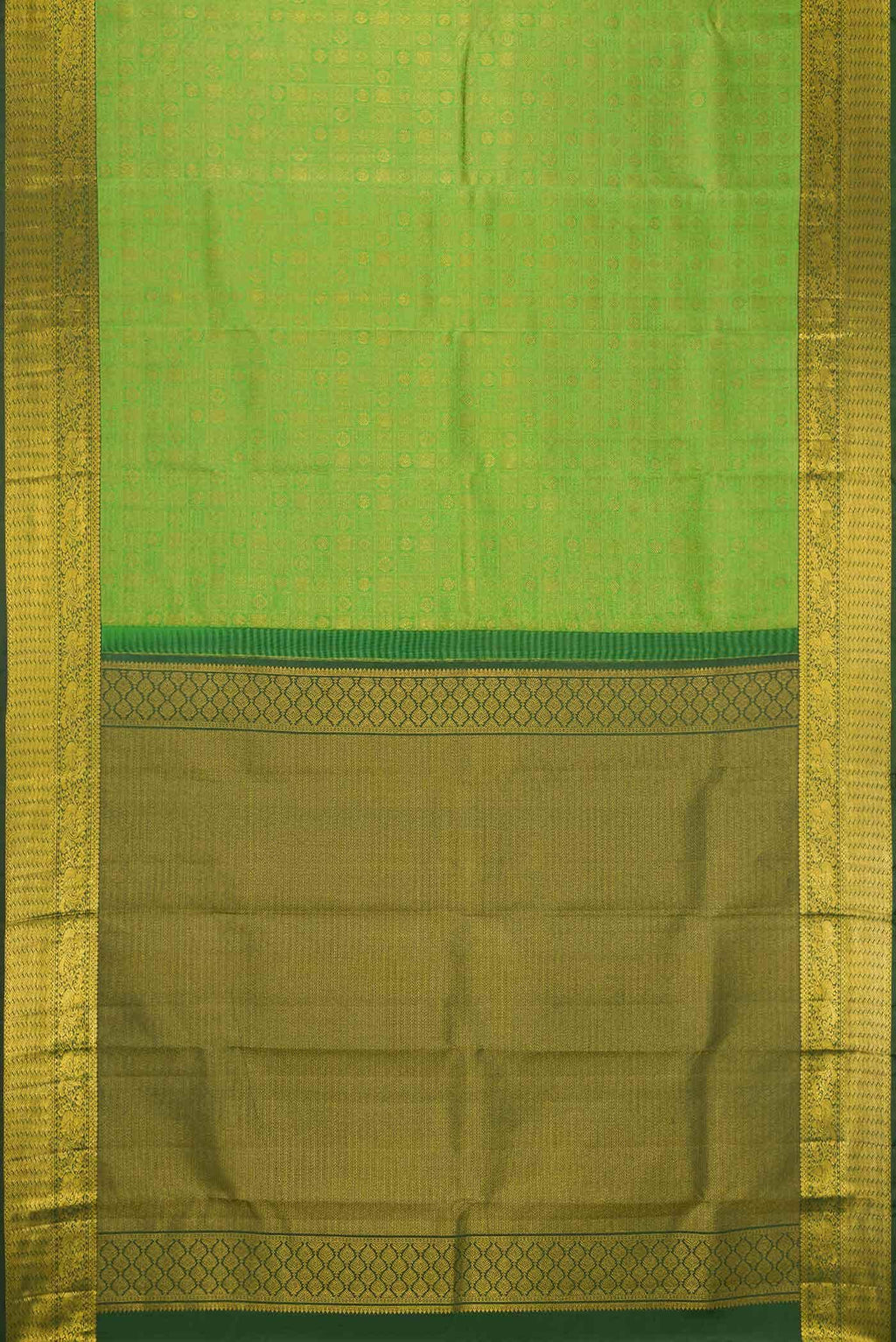 Green Dual Tone Kanchipuram Silk Saree