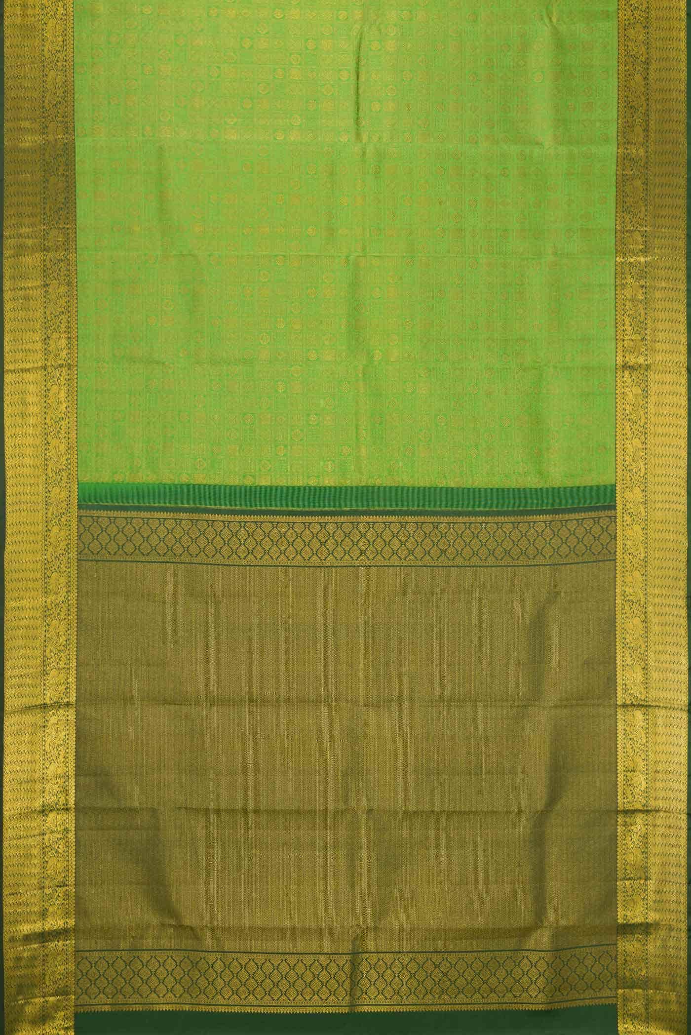 Green Dual Tone Kanchipuram Silk Saree