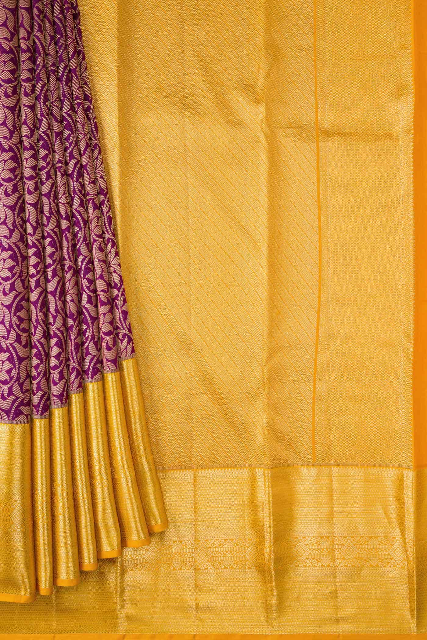 Purple Dual Tone Kanchipuram Silk Saree