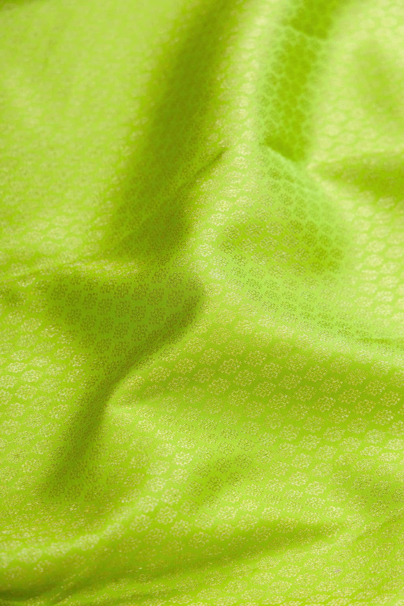 Parrot Green Kanchipuram Silk Saree