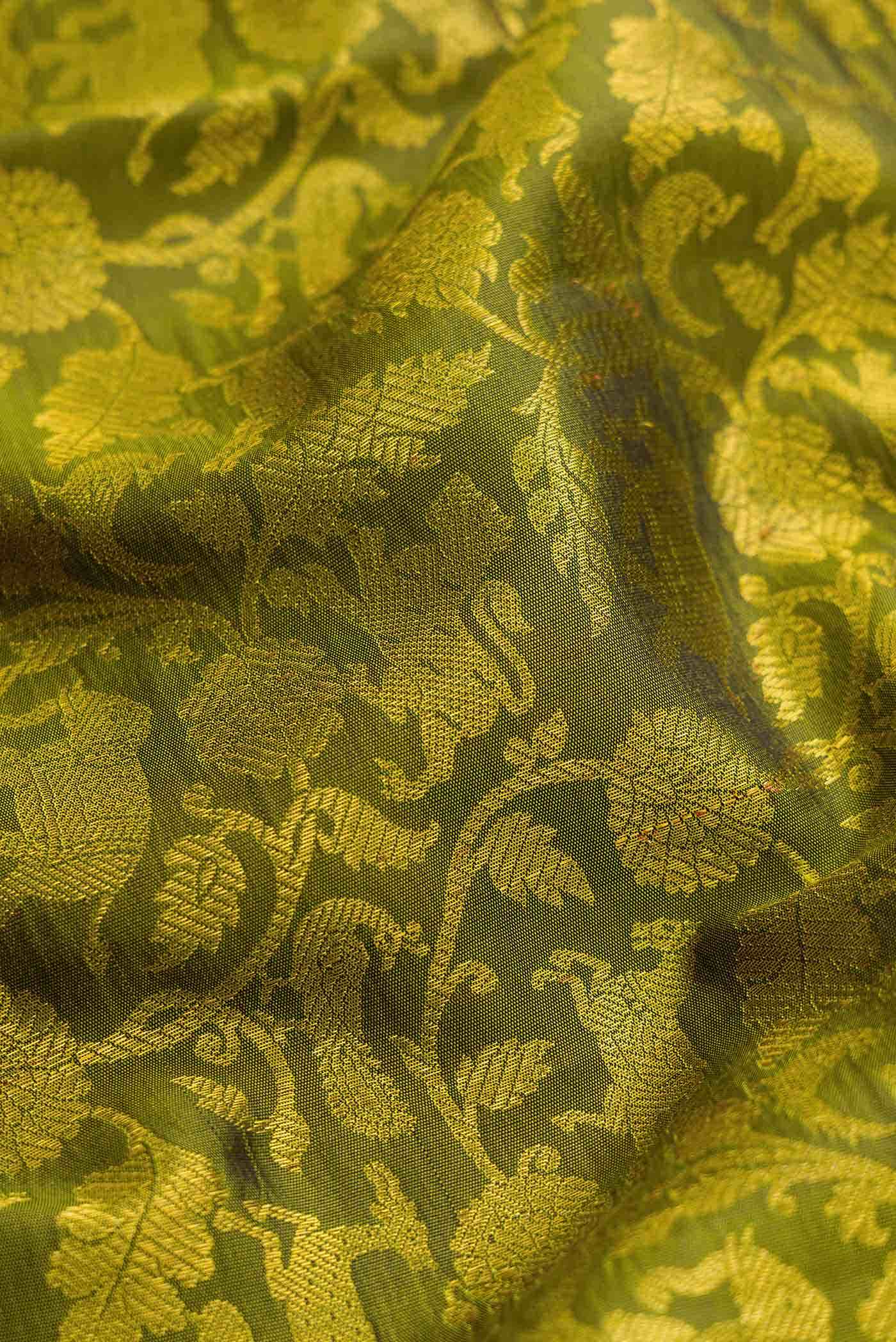 Green Kanchipuram Silk Nine Yards Saree