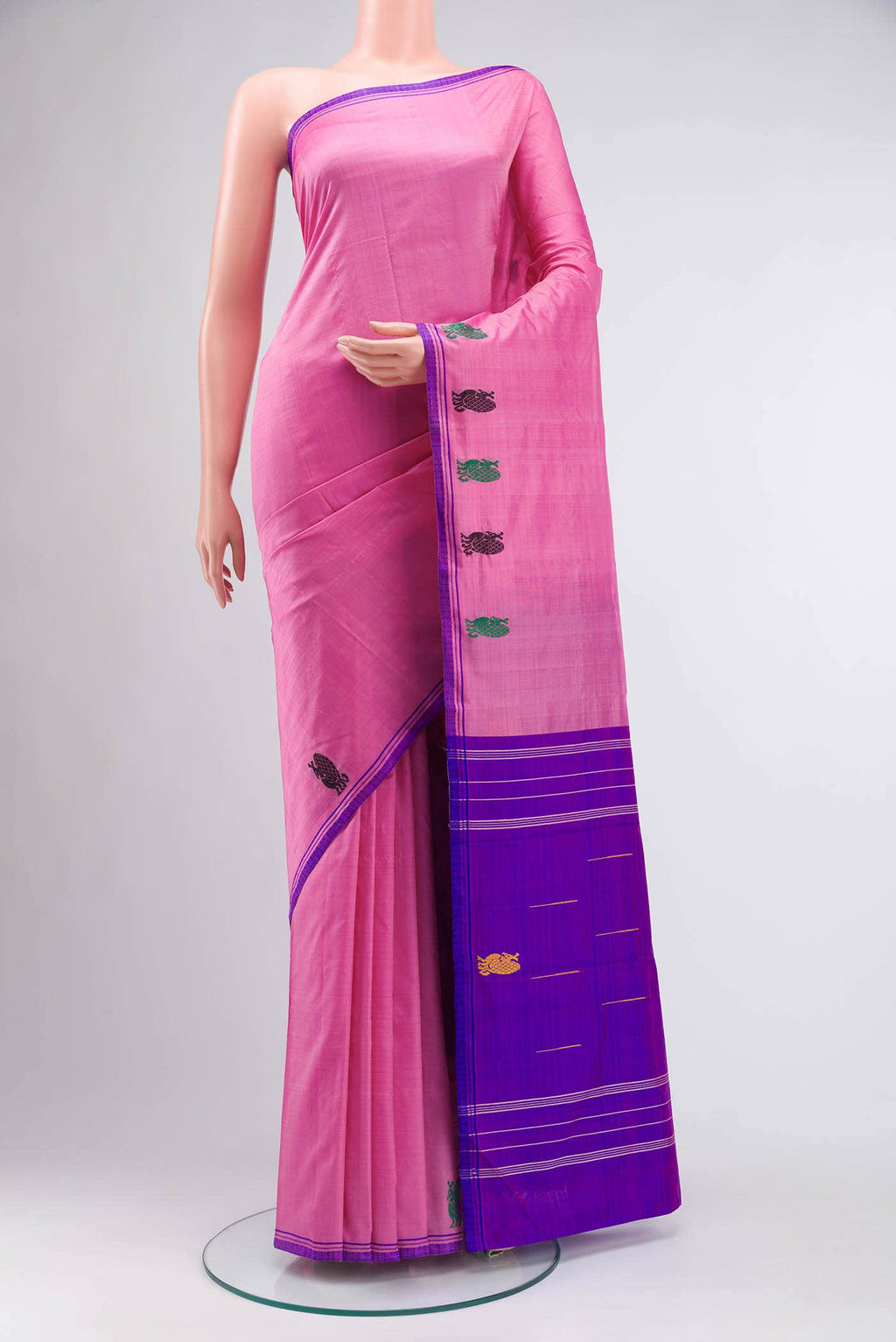 Pink Kanchipuram Silk Saree